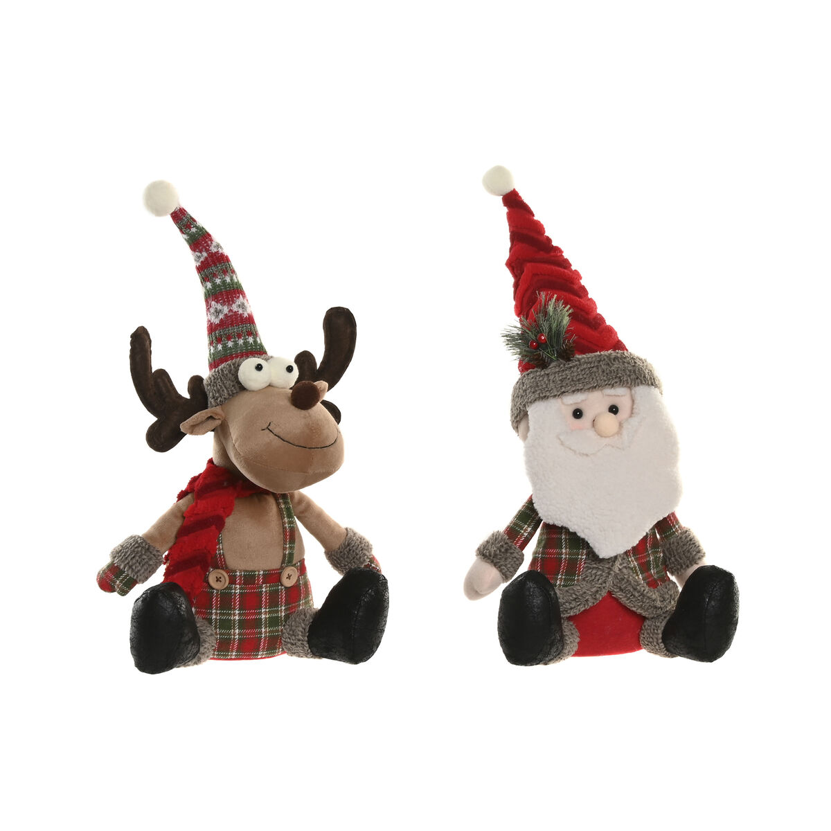 Décorations de Noël Home ESPRIT Rouge Vert 23 X 16 X 51 CM (2 Unités)
