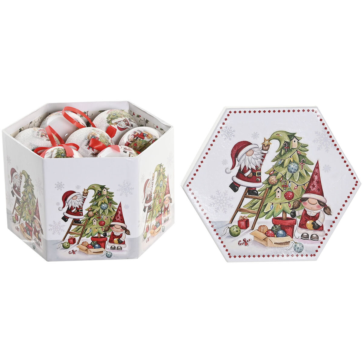 Boule de Noël Home ESPRIT Multicouleur PVC (14 Pièces)