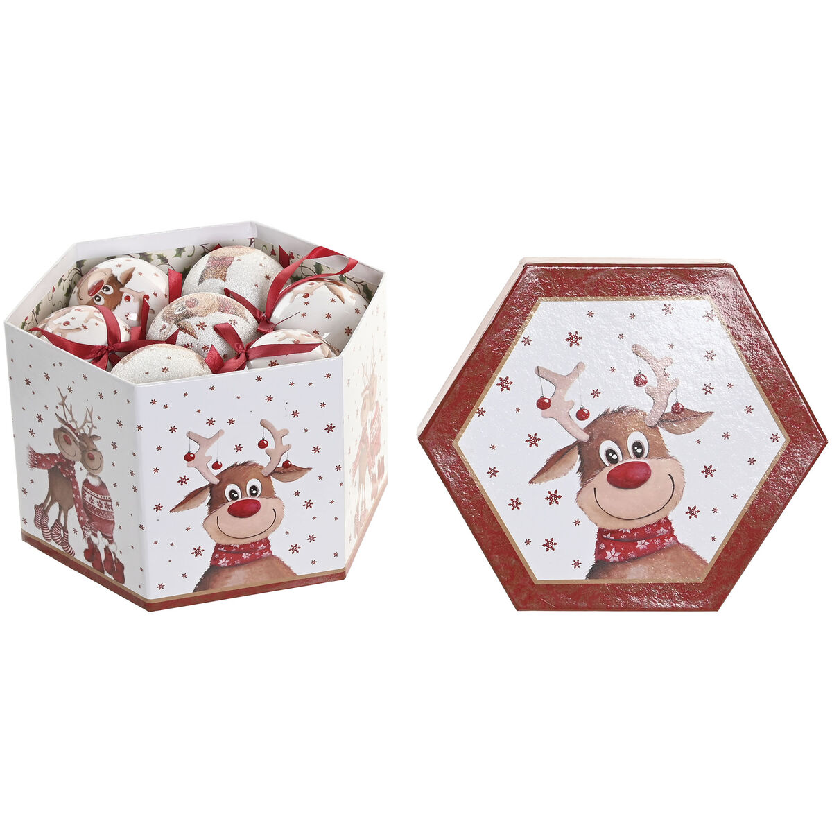 Boule de Noël Home ESPRIT Multicouleur PVC (14 Pièces)