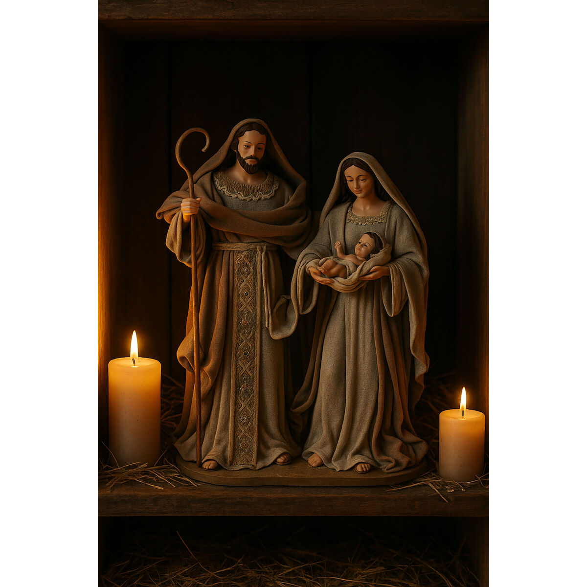 Crèche de Noël Home ESPRIT Marron Beige Résine