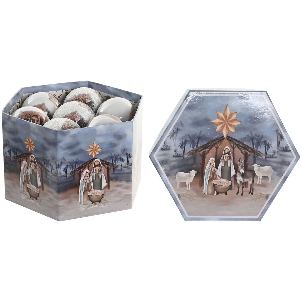 Boule de Noël Home ESPRIT Multicouleur PVC (14 Pièces)