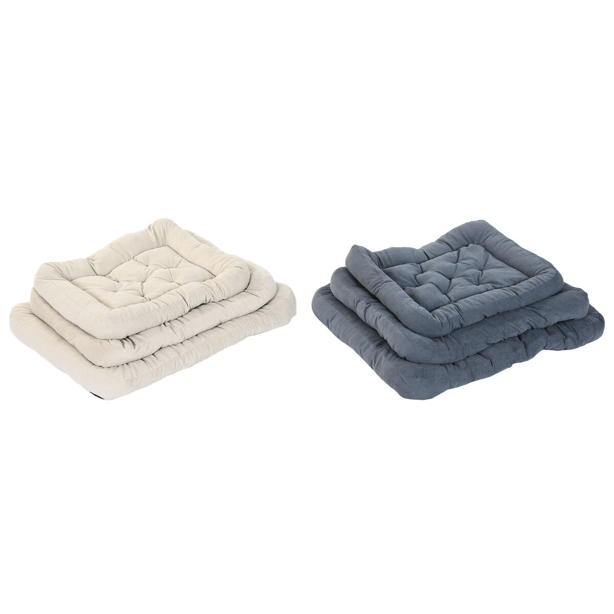 Image secondaire de Lit pour animal domestique Home ESPRIT Beige Gris Crème Gris foncé 72 X 60 X 9 CM 2 Unités