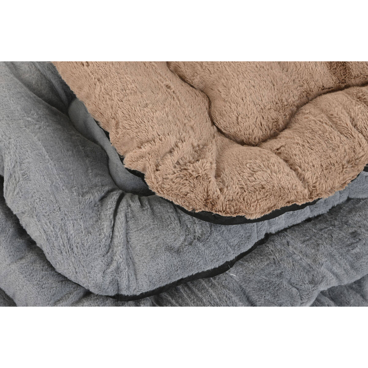 Image secondaire de Lit pour animal domestique Home ESPRIT Marron Gris Camel Gris clair Gris foncé 90 X 63 X 10 CM 2 Unités