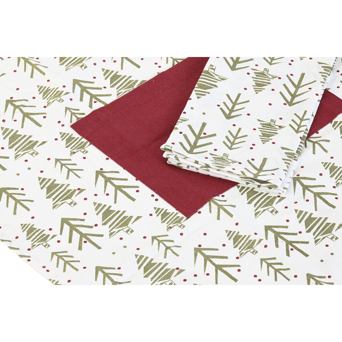 Schort Home ESPRIT Wit Rood Groen Beige 60 x 0,2 x 80 cm (2 Stuks)