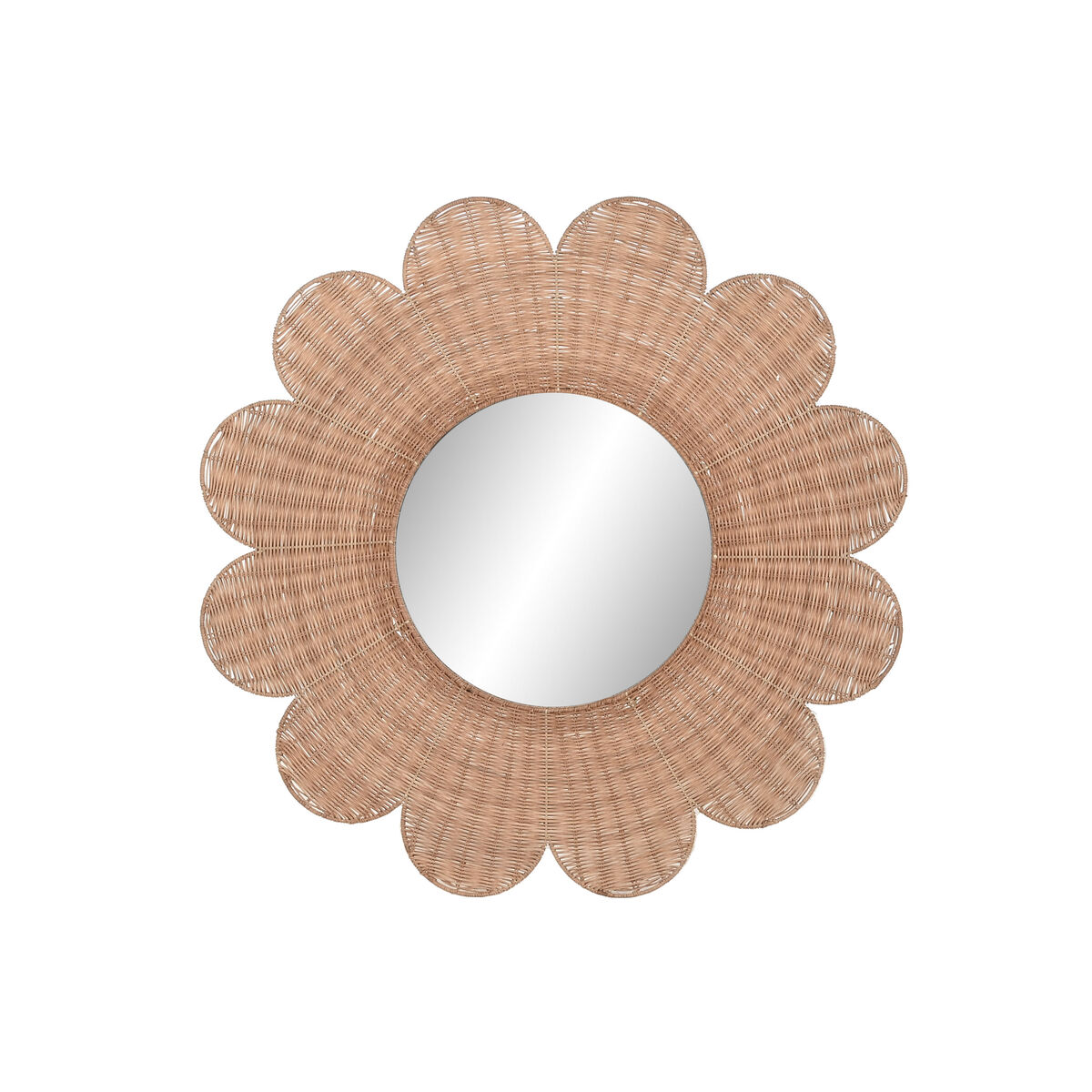 Miroir mural Home ESPRIT Marron Naturel Tropical 98 x 1 x 98 cm