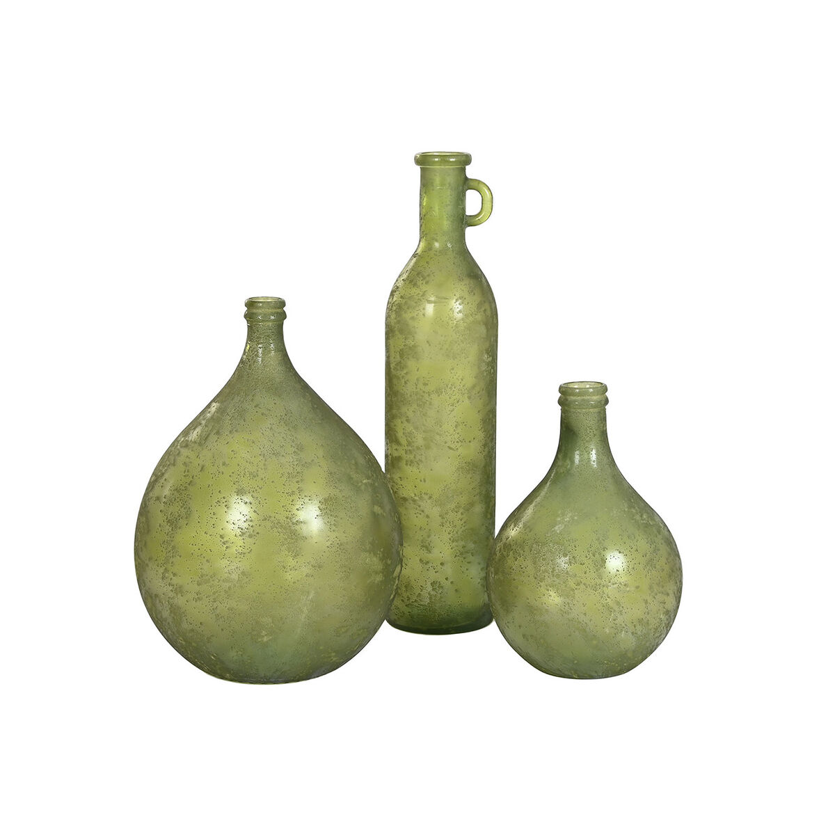 Image secondaire de Vase Home ESPRIT Vert Cristal recyclé Finition vieillie 40 x 40 x 56 cm