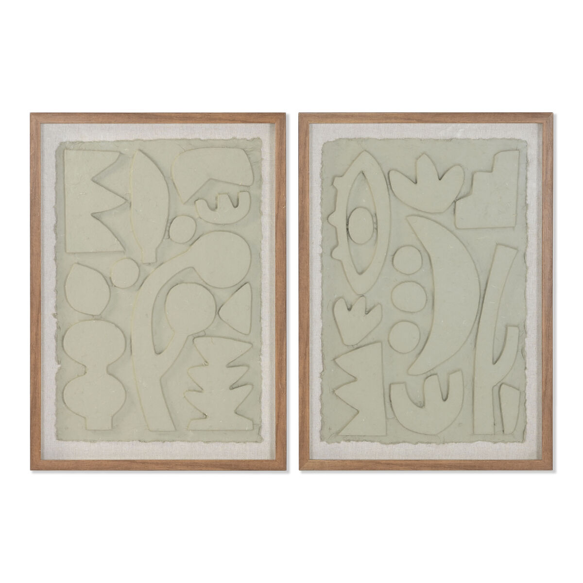 Cadre Home ESPRIT Beige Abstrait Scandinave 50 x 3 x 70 cm (2 Unités)
