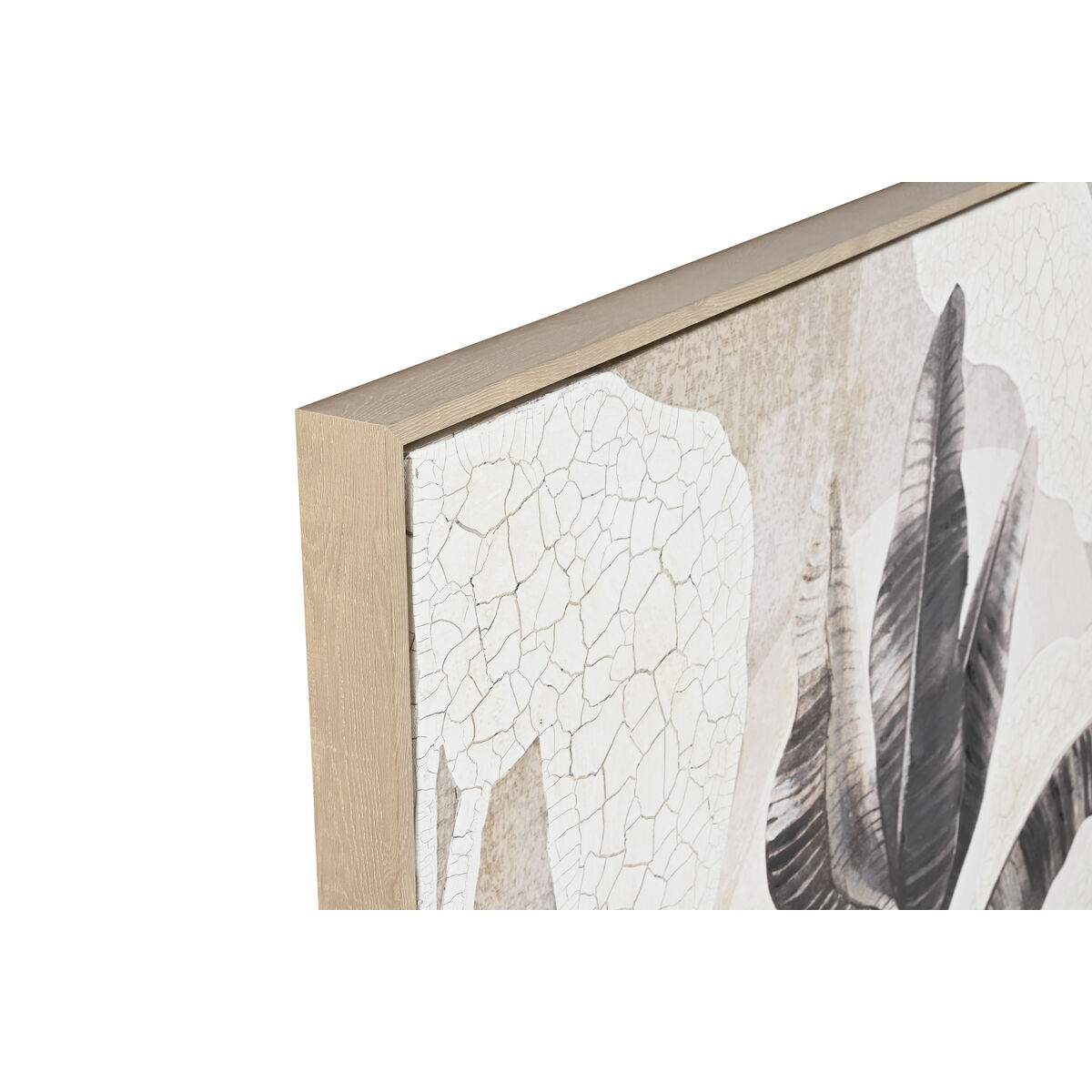 Image secondaire de Cadre Home ESPRIT Blanc Beige Palmiers Tropical 103 x 4,5 x 143 cm (2 Unités)