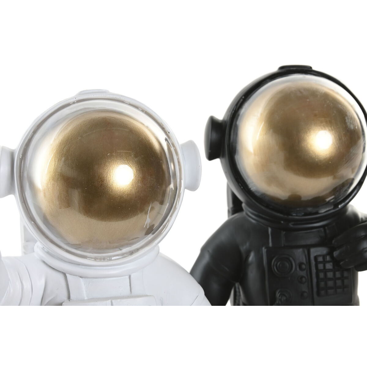 Image secondaire de Figurine Décorative Home ESPRIT Blanc Noir Doré Astronaute 20 x 13 x 27 cm (2 Unités)