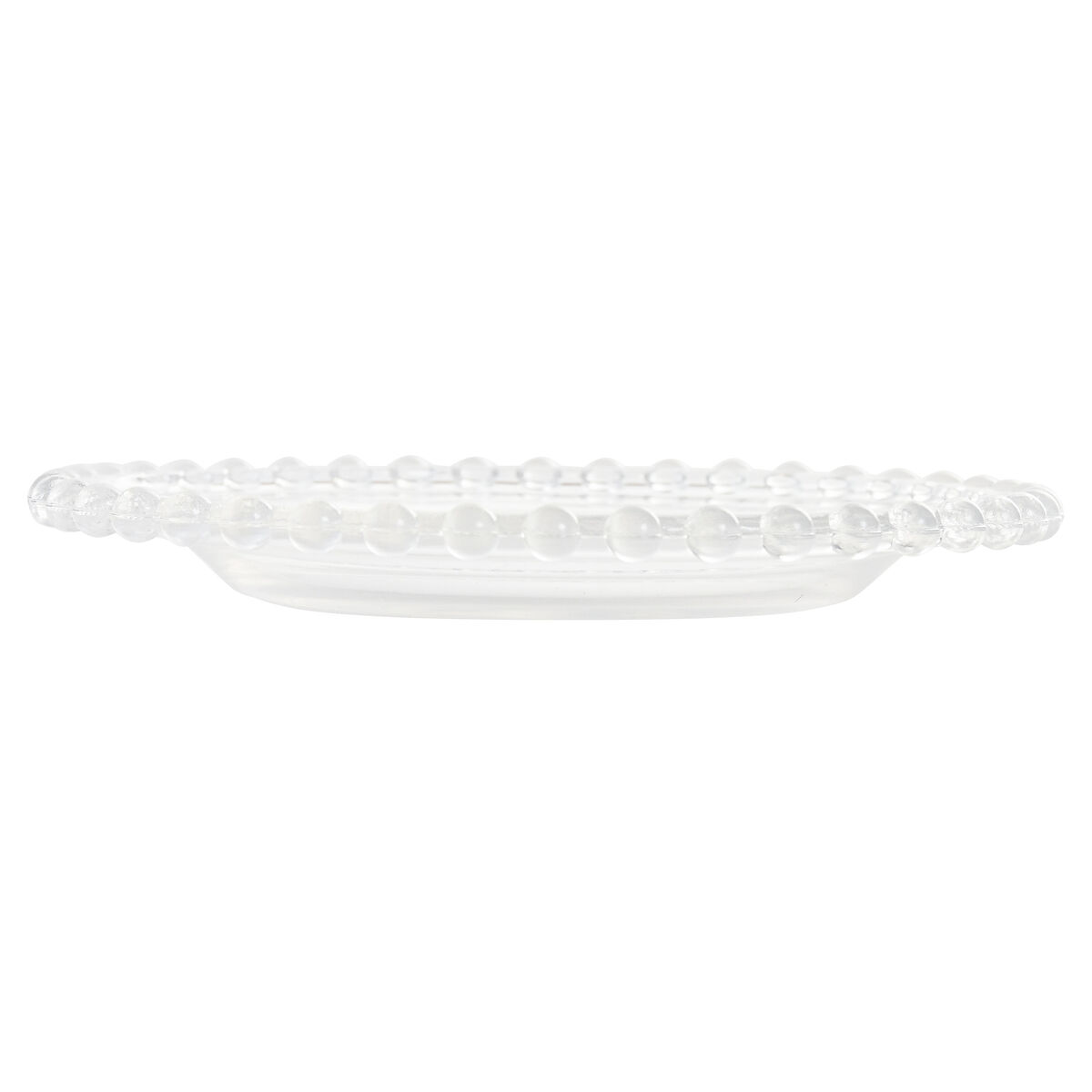 Assiette plate Home ESPRIT Transparent Verre 15,6 x 15,6 x 1,7 cm