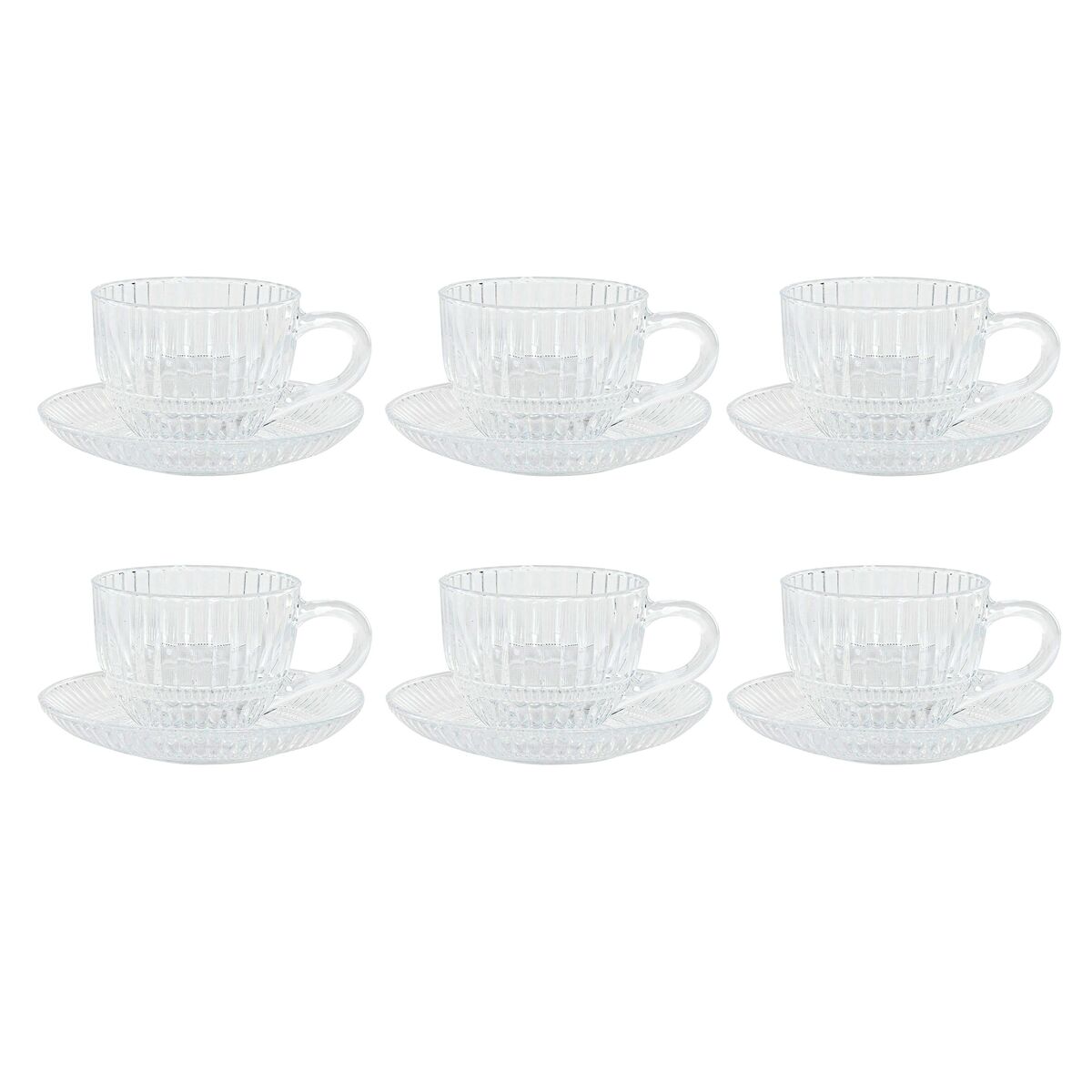 Ensemble de tasses à café Home ESPRIT Transparent 240 ml