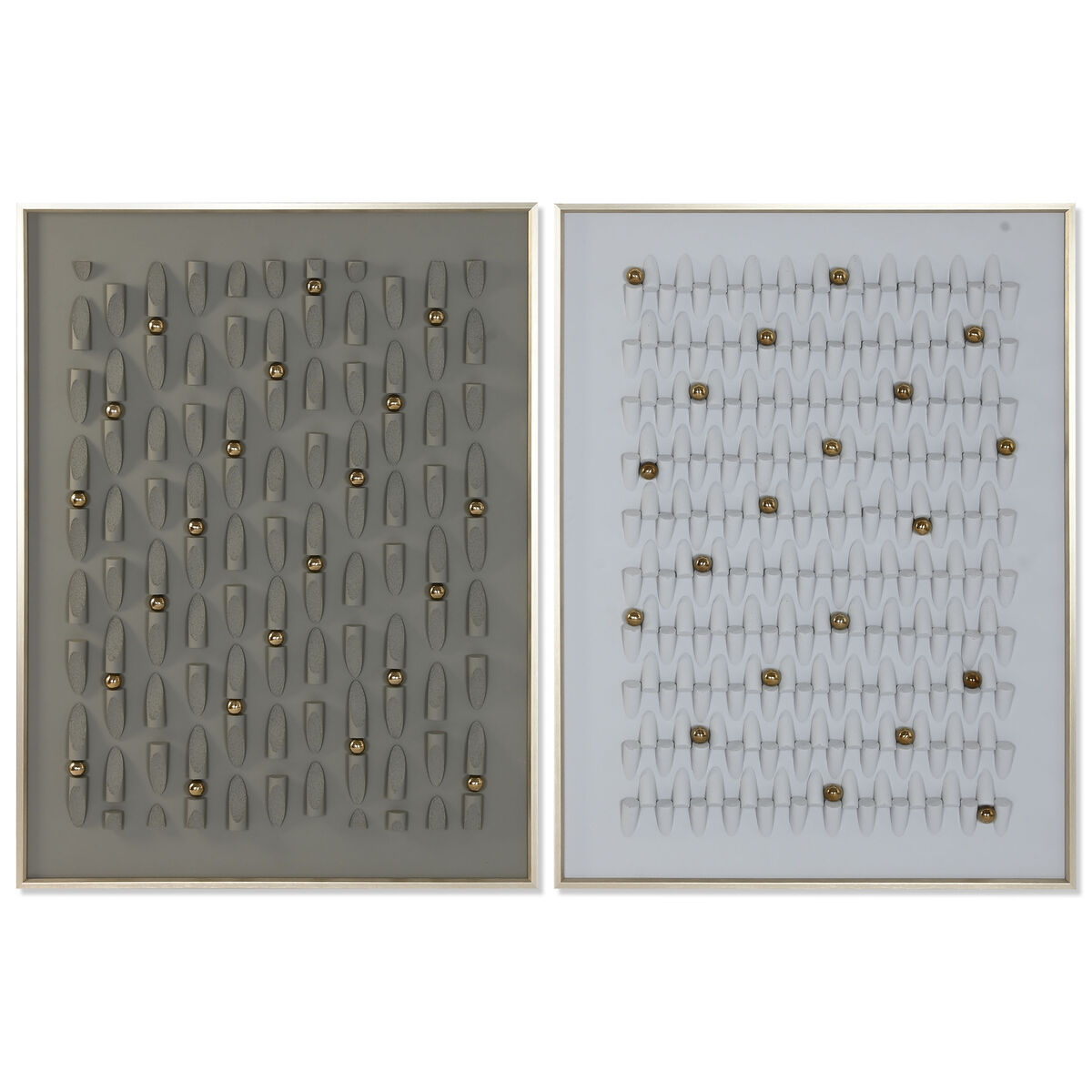 Cadre Home ESPRIT Vert Gris Abstrait Urbaine 90 x 3,5 x 120 cm (2 Unités)