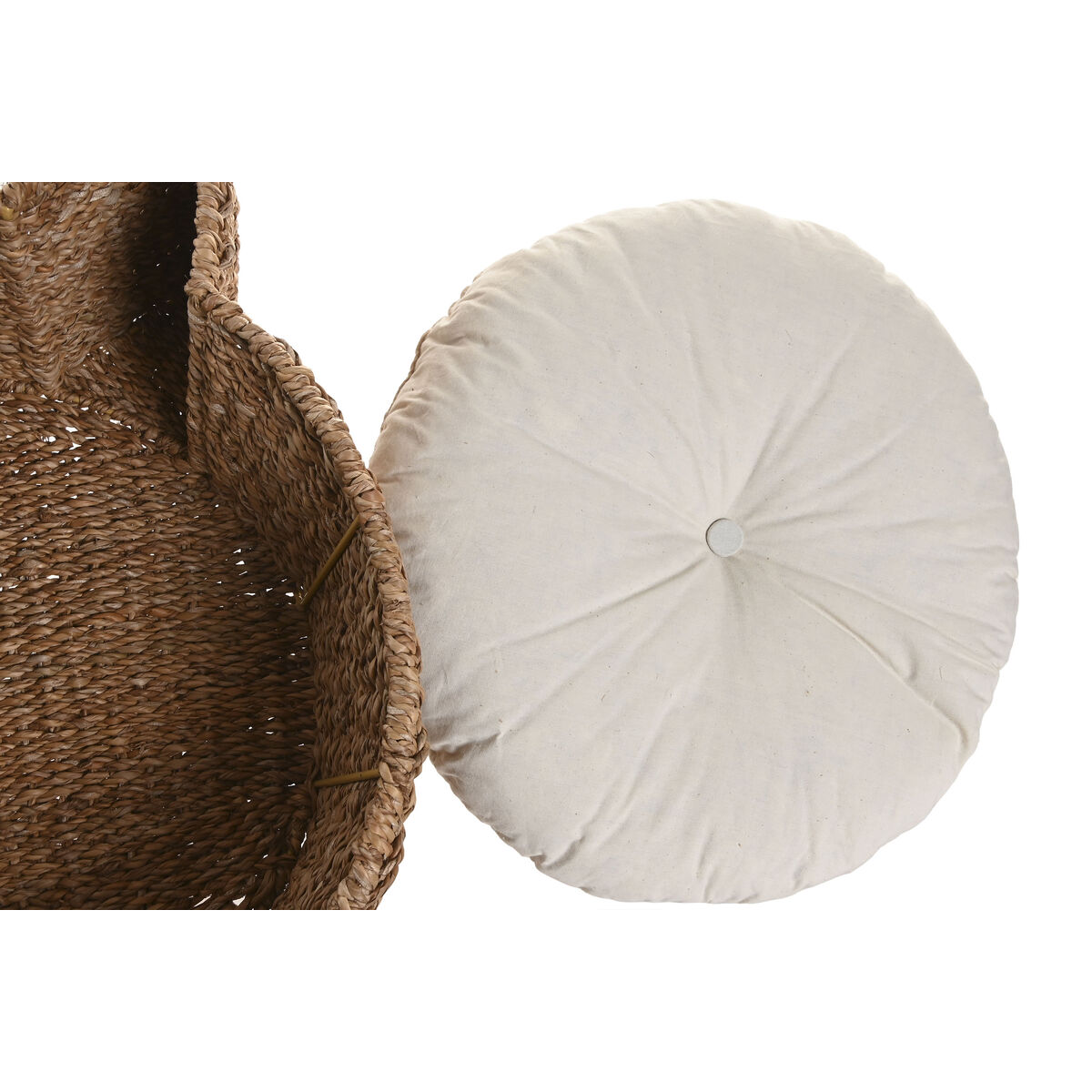 Image secondaire de Lit pour animal domestique Home ESPRIT Blanc Naturel Fibre naturelle 55 X 45 X 18 CM