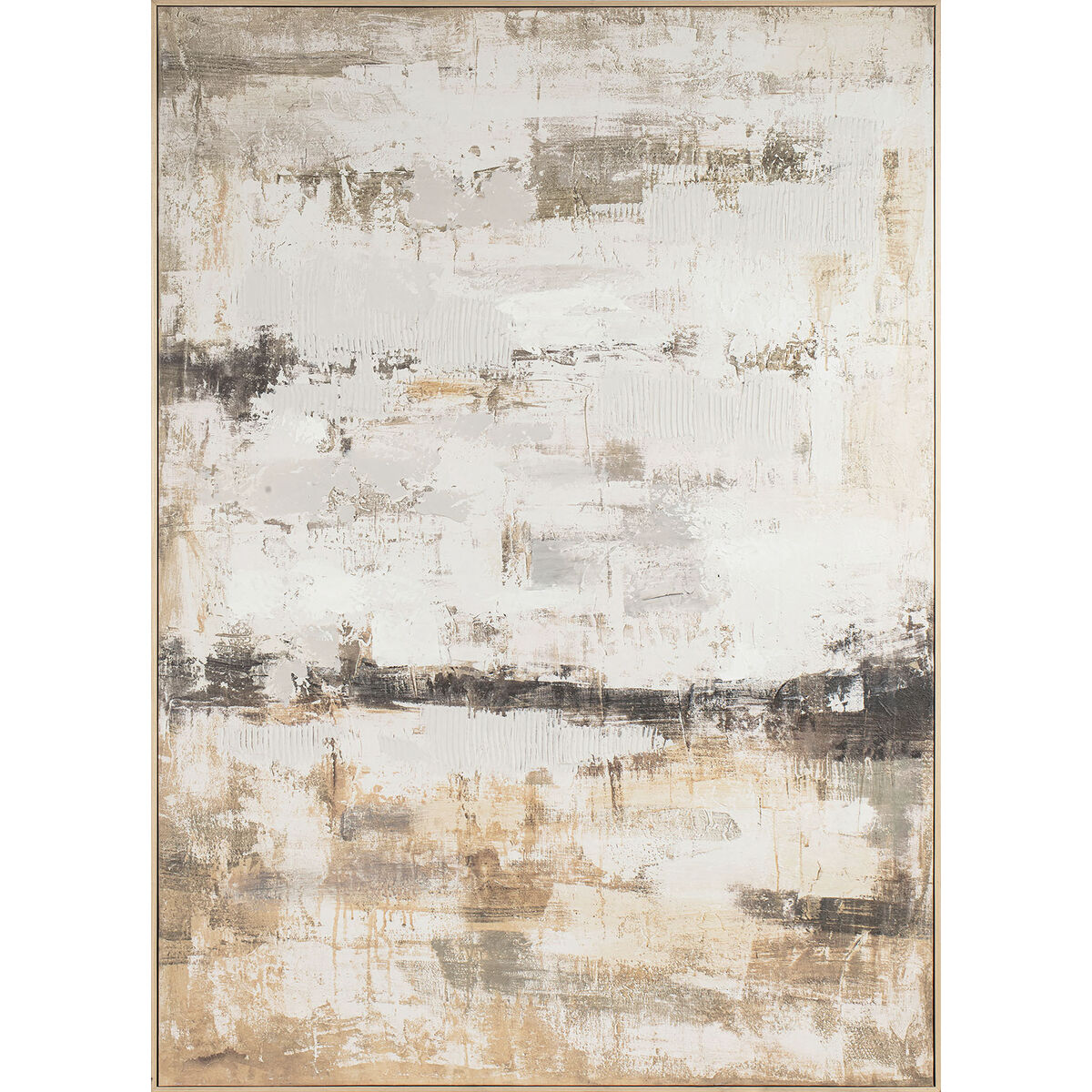 Cadre Home ESPRIT Blanc Beige Abstrait Urbaine 130 x 5 x 180 cm