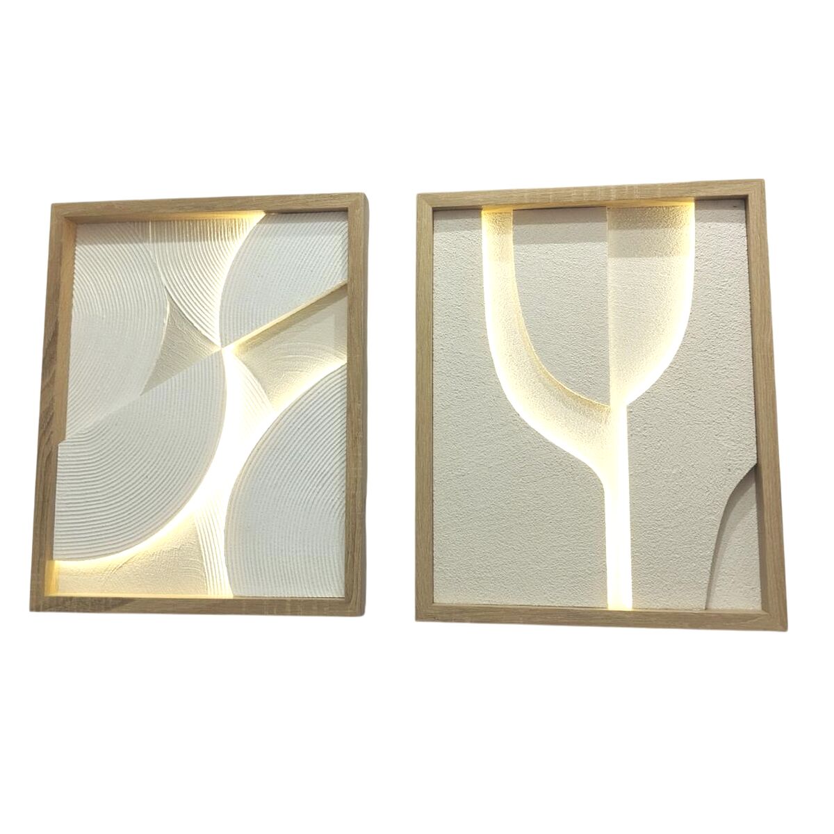 Image secondaire de Cadre Home ESPRIT Blanc Naturel Moderne Scandinave 40 x 3,8 x 50 cm (2 Unités)