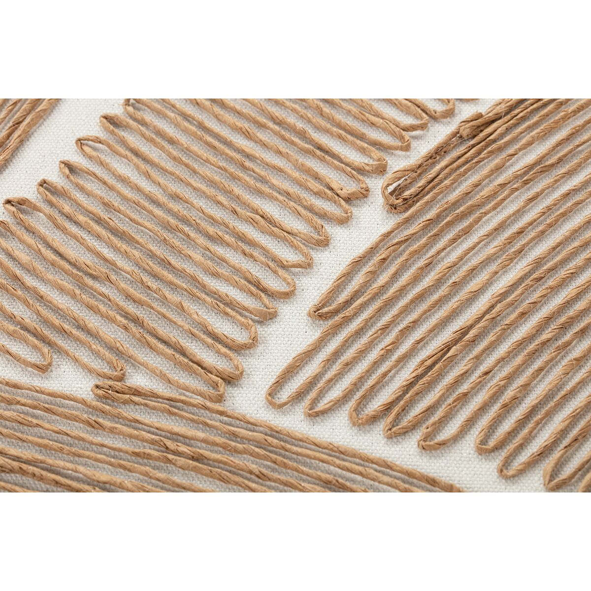 Image secondaire de Cadre Home ESPRIT Blanc Naturel Moderne Avec relief Scandinave 100 x 3,8 x 100 cm (2 Unités)