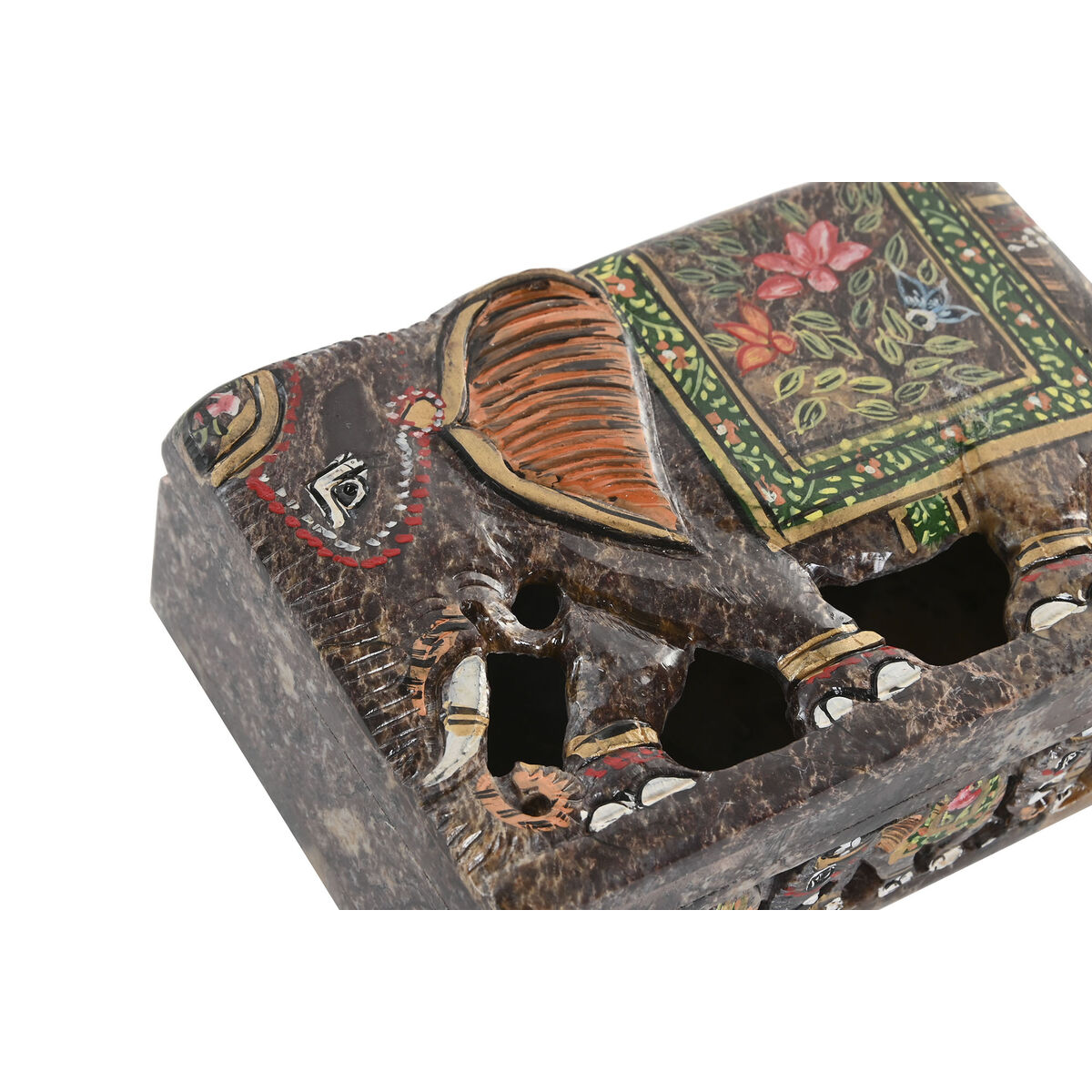 Image secondaire de Boîte à bijoux Home ESPRIT Marron Multicouleur 15 X 10 X 5,5 CM
