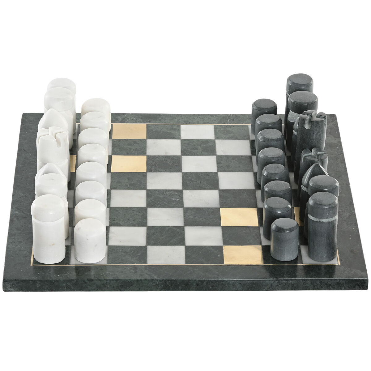 Image secondaire de Jeu d'Échecs Home ESPRIT Laiton Marbre