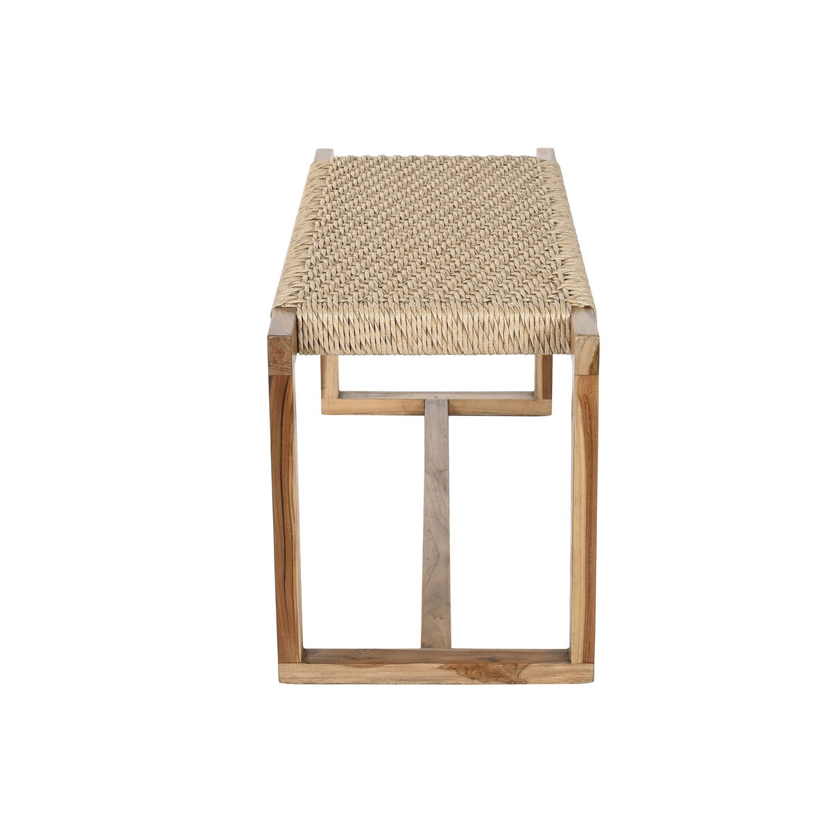 Image secondaire de Banquette Home ESPRIT Marron Fibre synthétique Fibre bois de teck 120 x 40 x 45 cm