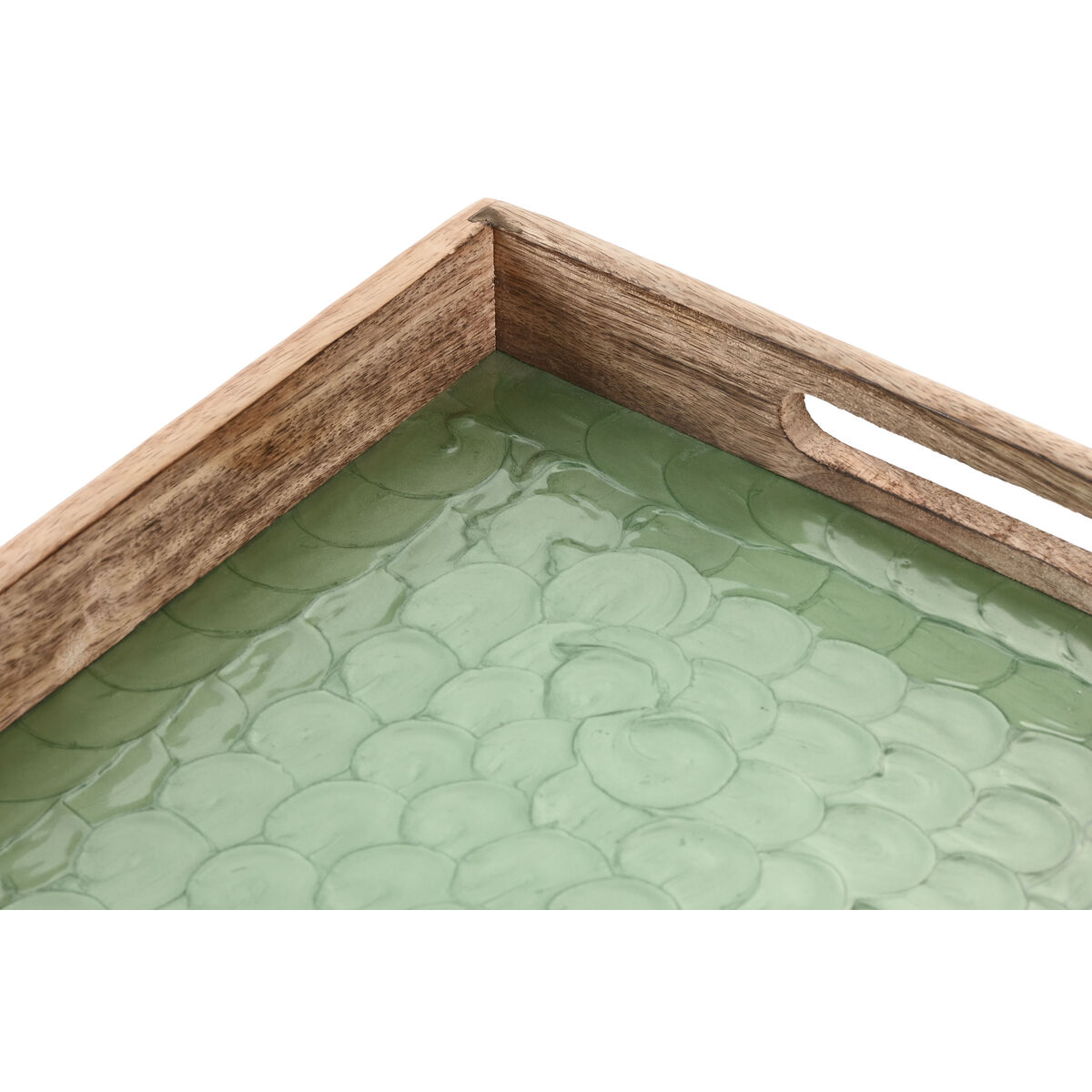 Tray Home ESPRIT Green Natural Mango wood 43,5 X 27 X 4,5 CM, view 2