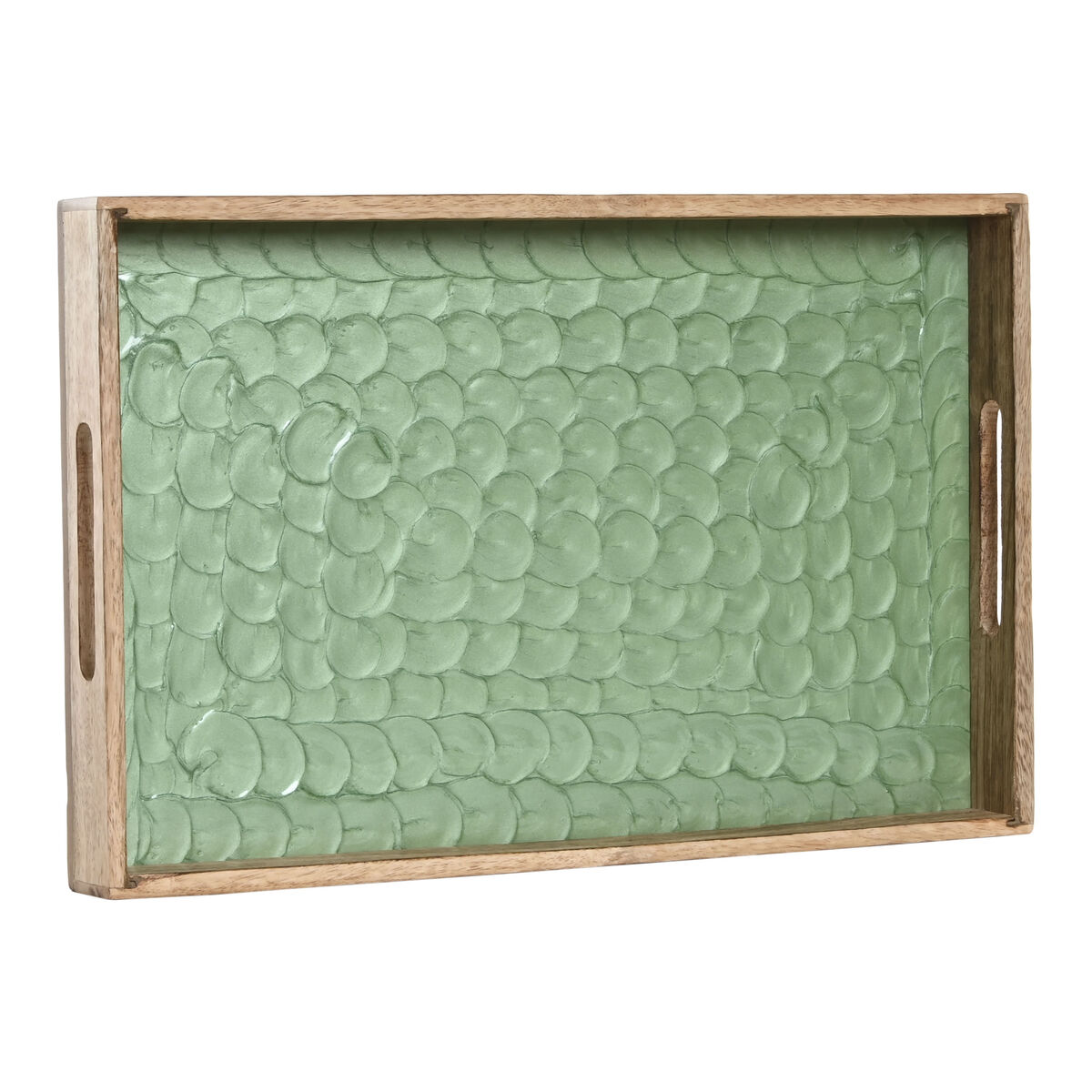 Tray Home ESPRIT Green Natural Mango wood 43,5 X 27 X 4,5 CM, view 3