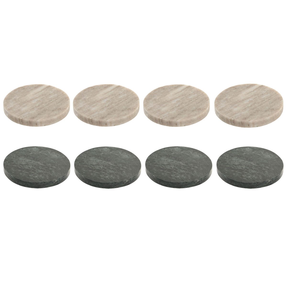 Image secondaire de Dessous de verres Home ESPRIT Vert Beige Marbre 10 x 10 x 5 cm (2 Unités) (4 Unités)