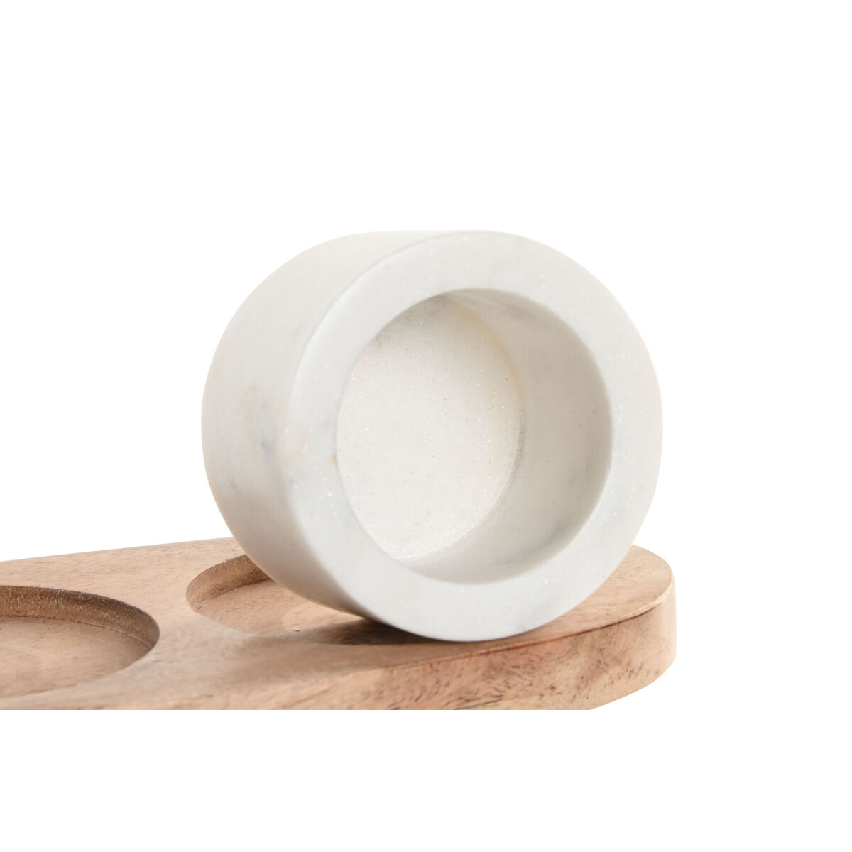 Salt and Pepper Shakers Home ESPRIT White Black Natural Stainless steel Acacia 20 X 10 X 7,6 CM, view 3