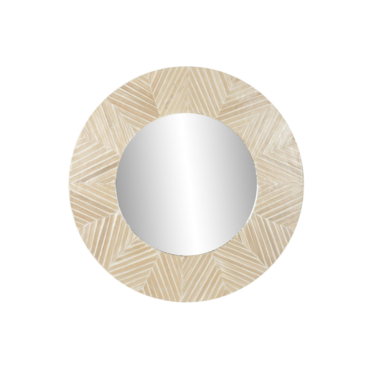 Wandspiegel Home ESPRIT Wit Bruin Mozaïek Tropisch 100 x 4 x 100 cm