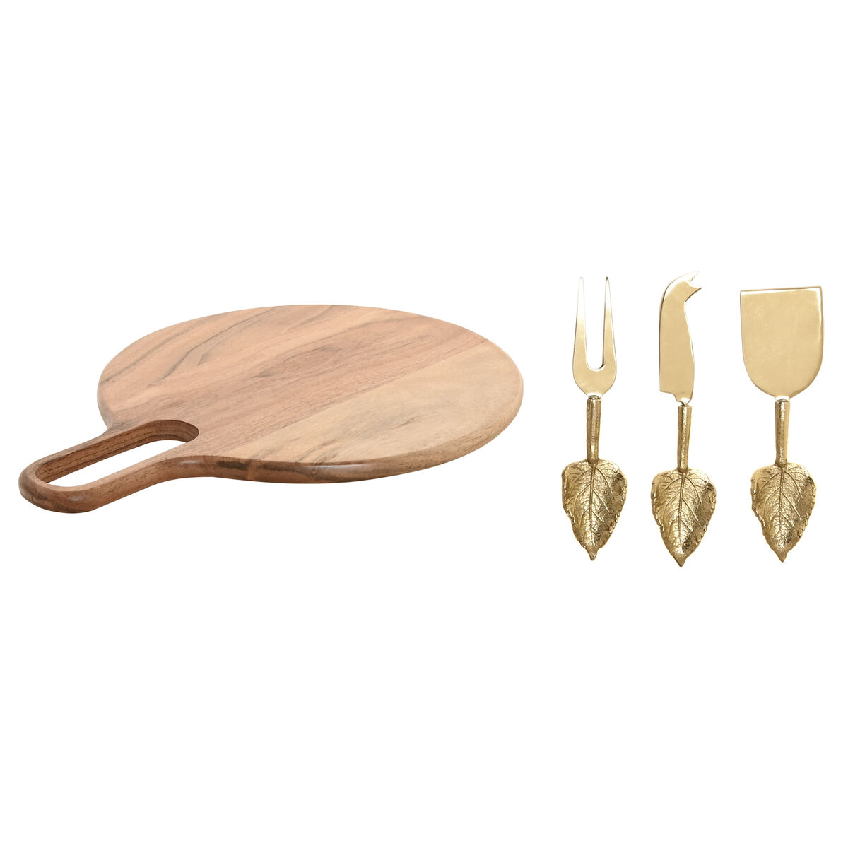 Cutting board Home ESPRIT Golden Natural Modern 30 x 40 x 1,5 cm (4 Pieces), view 2