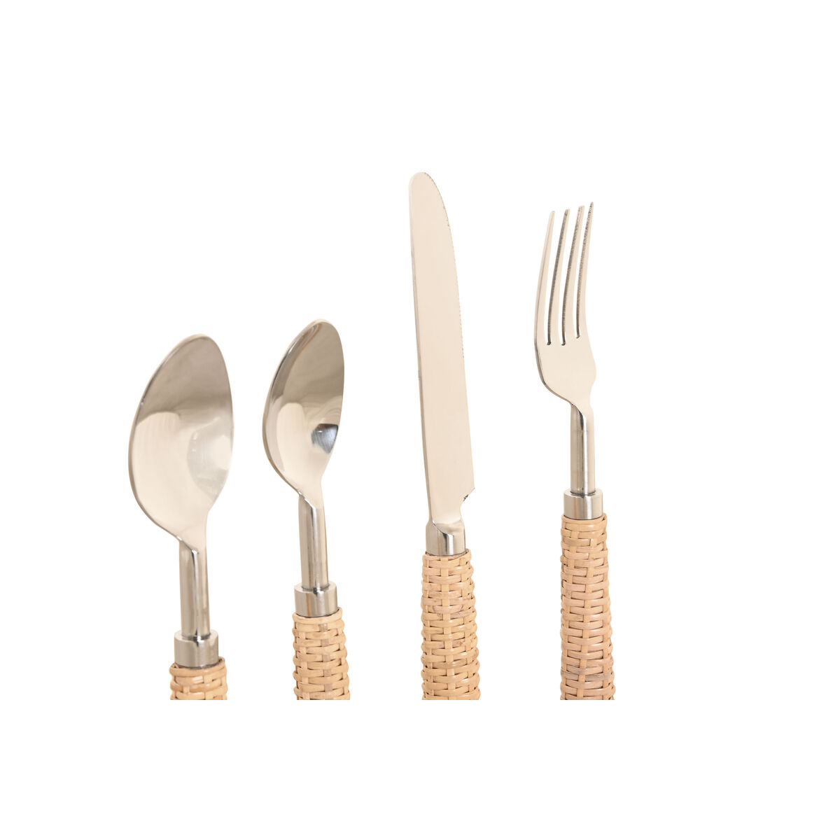 Cutlery Home ESPRIT Silver Natural Stainless steel Rattan 4,5 X 2 X 21 CM 16 Pieces, view 3
