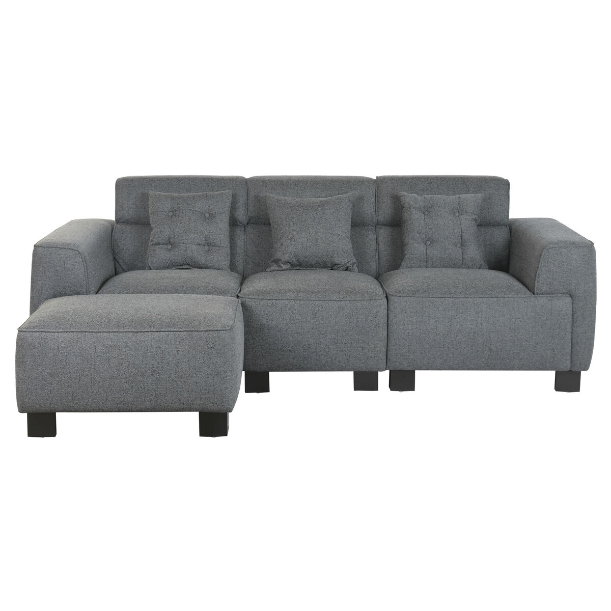 Sofa Home ESPRIT Donker grijs Modern 231 x 170 x 82 cm