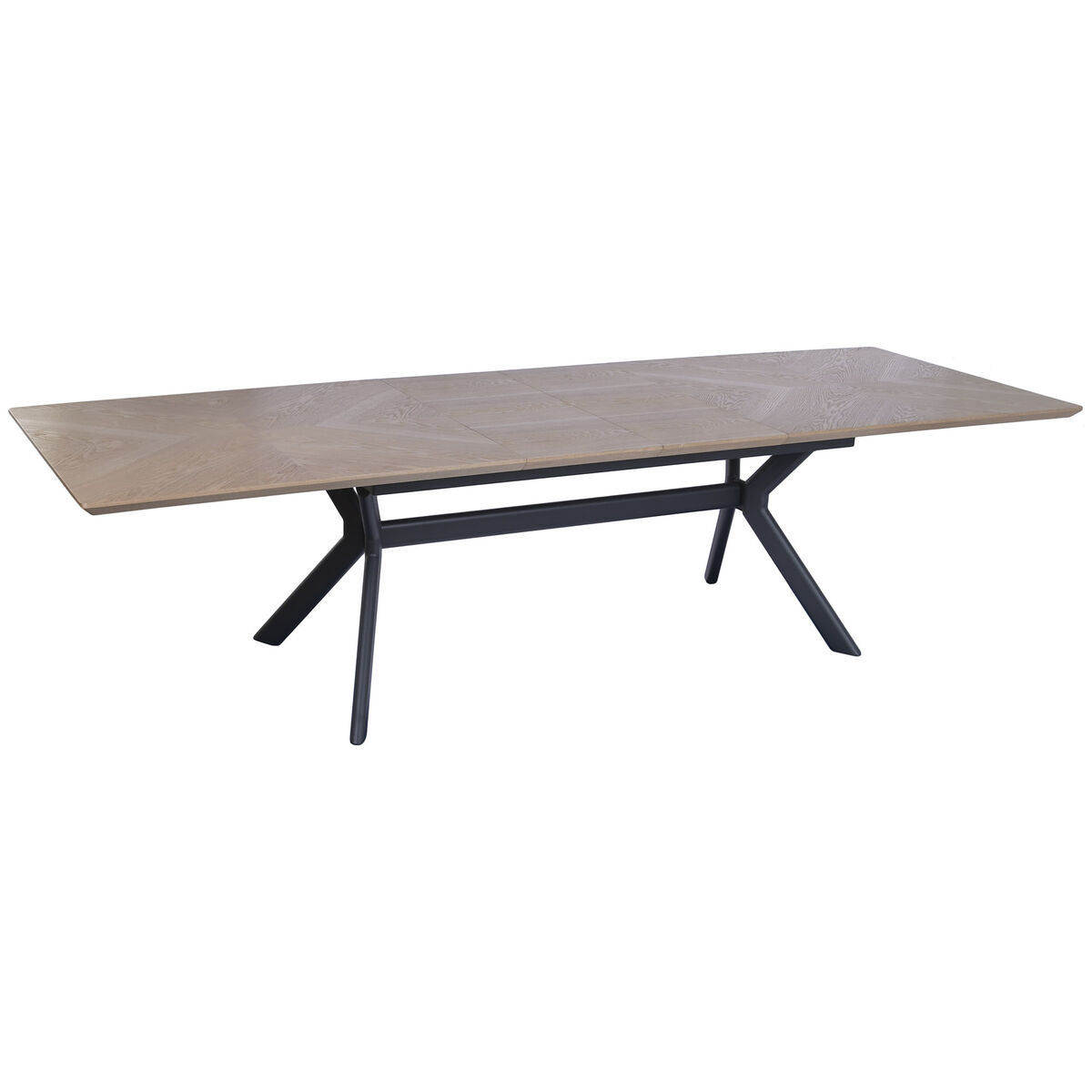 Eettafel Home ESPRIT Bruin Zwart Metaal Hout MDF 220 x 100 x 75 cm