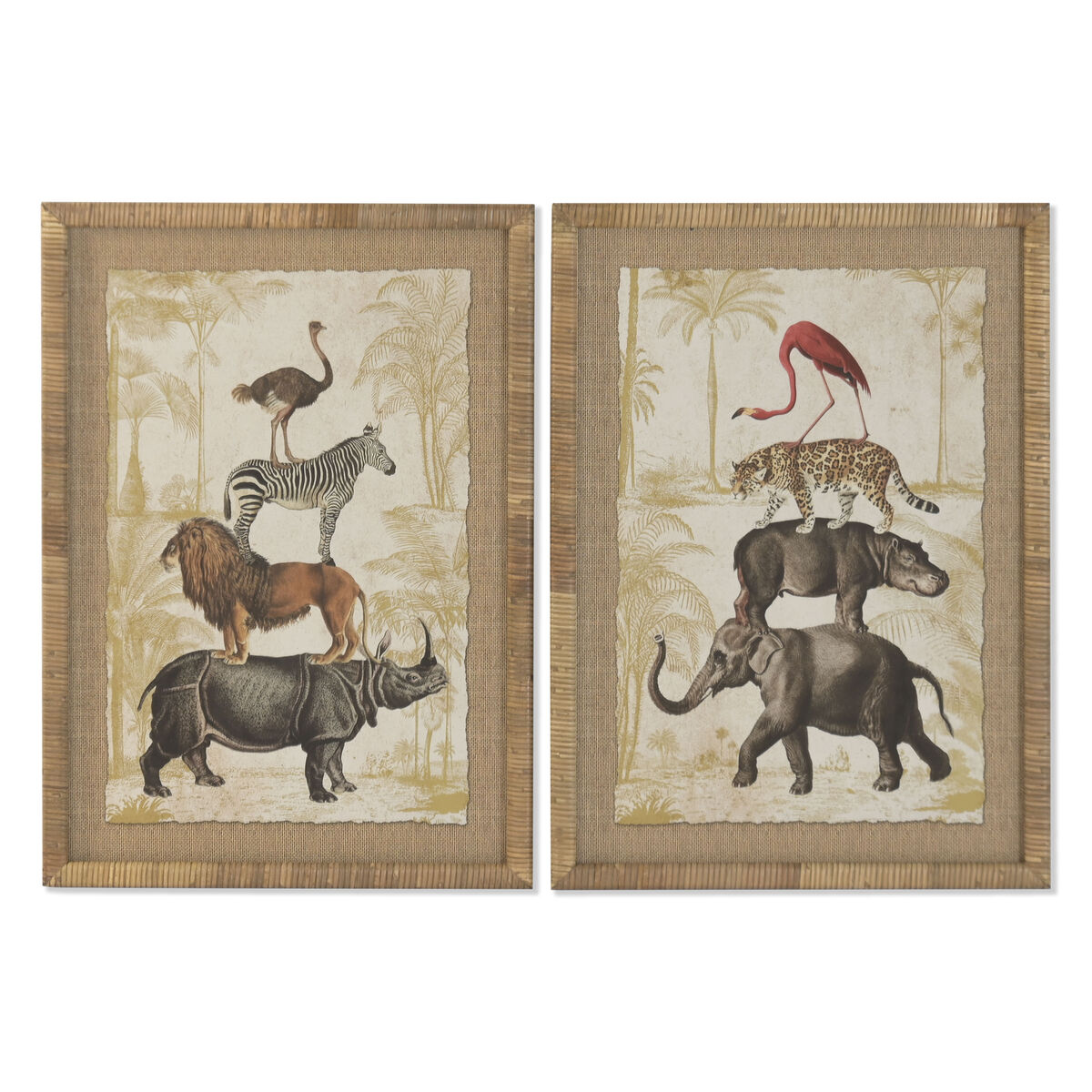 Schilderij Home ESPRIT Kristal Spar 50 x 2,5 x 70 cm (2 Stuks)