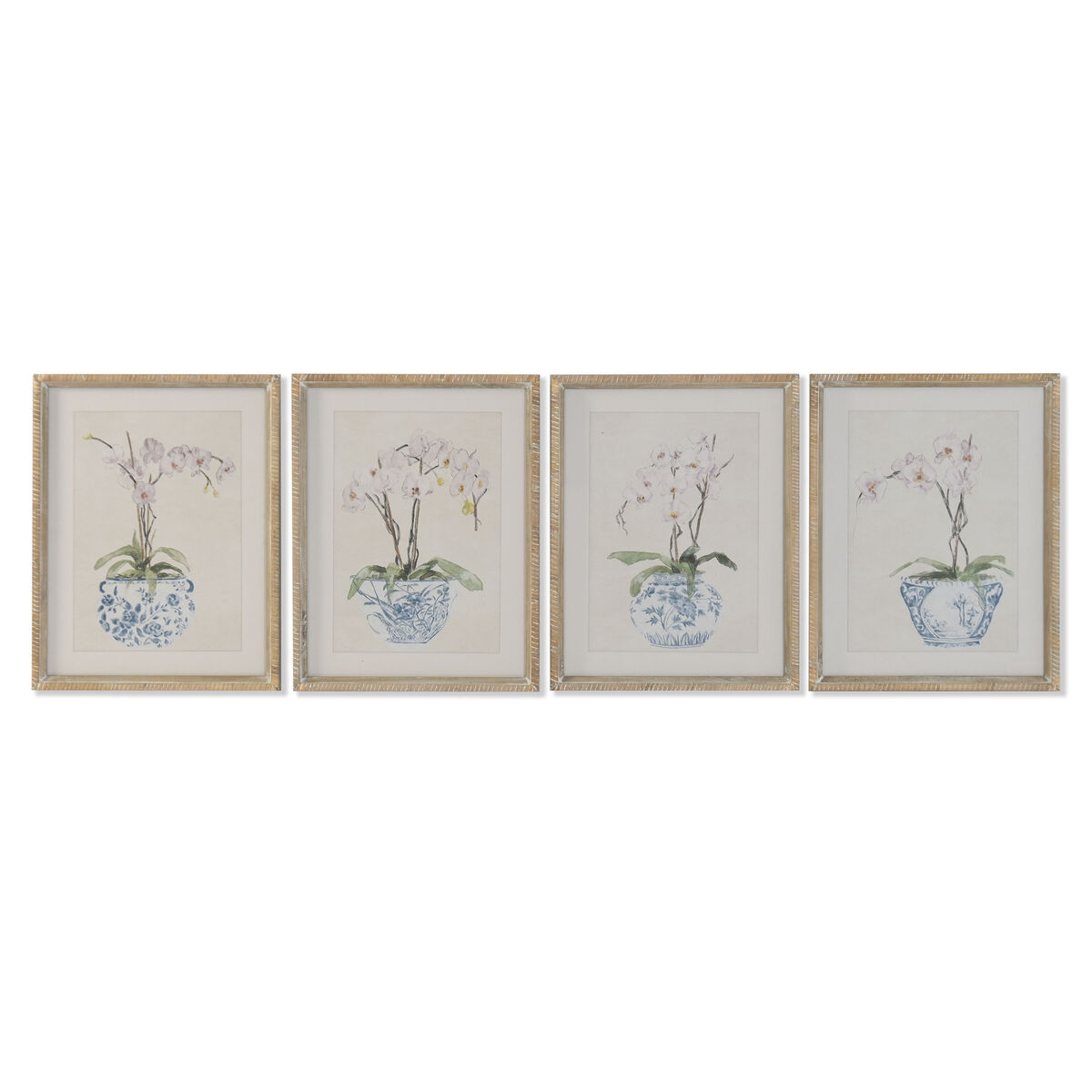 Schilderij Home ESPRIT Kristal Spar 35 x 2,5 x 45 cm (4 Stuks)