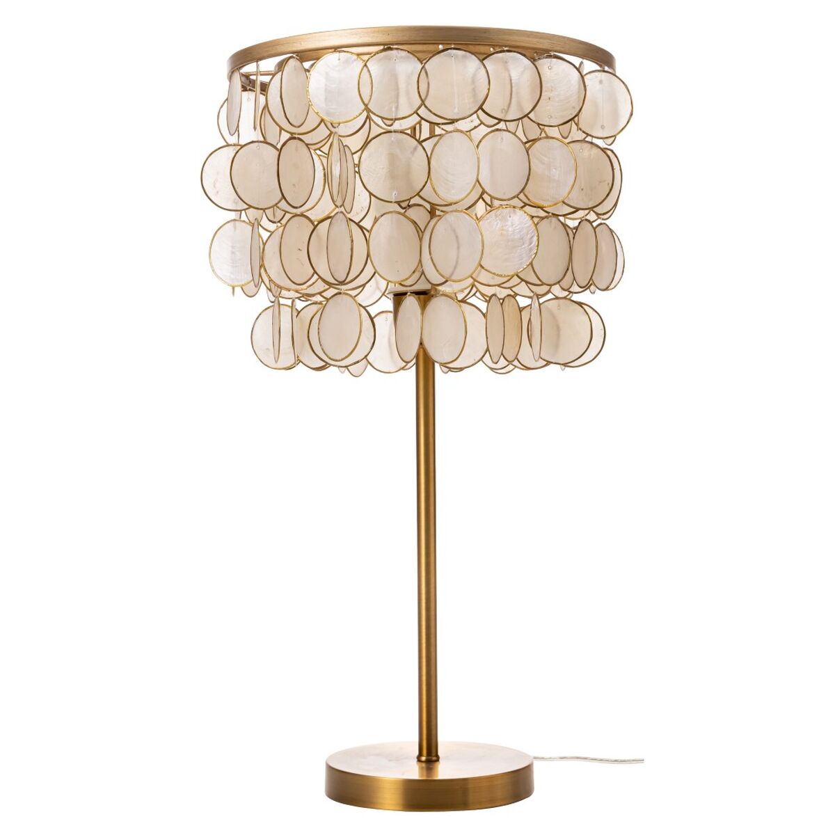 Bordlampe Home ESPRIT Beige Gylden 50 W 220 V