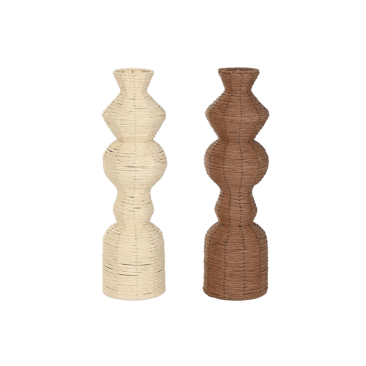 Vaas Home ESPRIT Bruin Natuurlijk Stads 20 x 20 x 70 cm (2 Stuks)