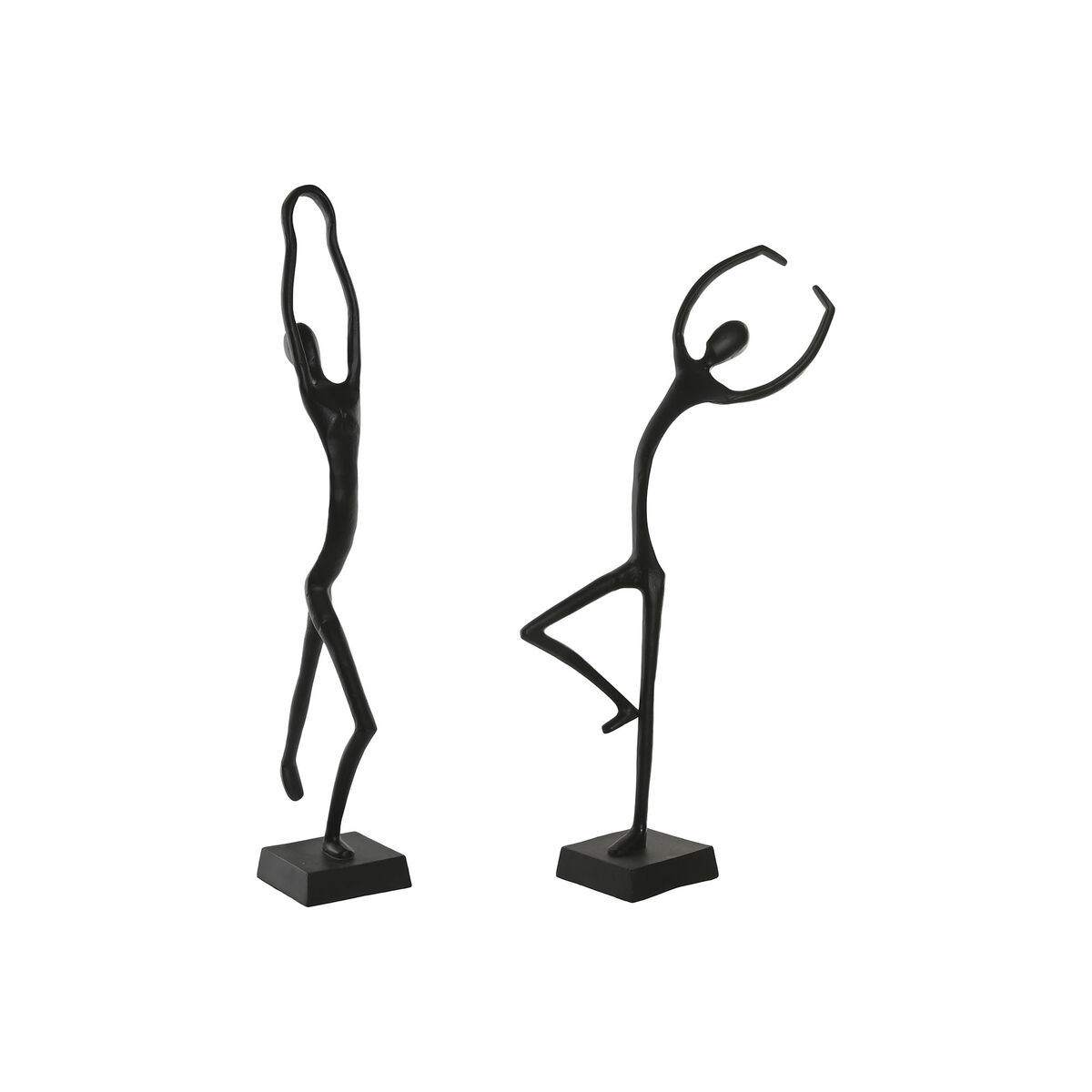 Decoratieve figuren Home ESPRIT Zwart baile (2 Stuks)