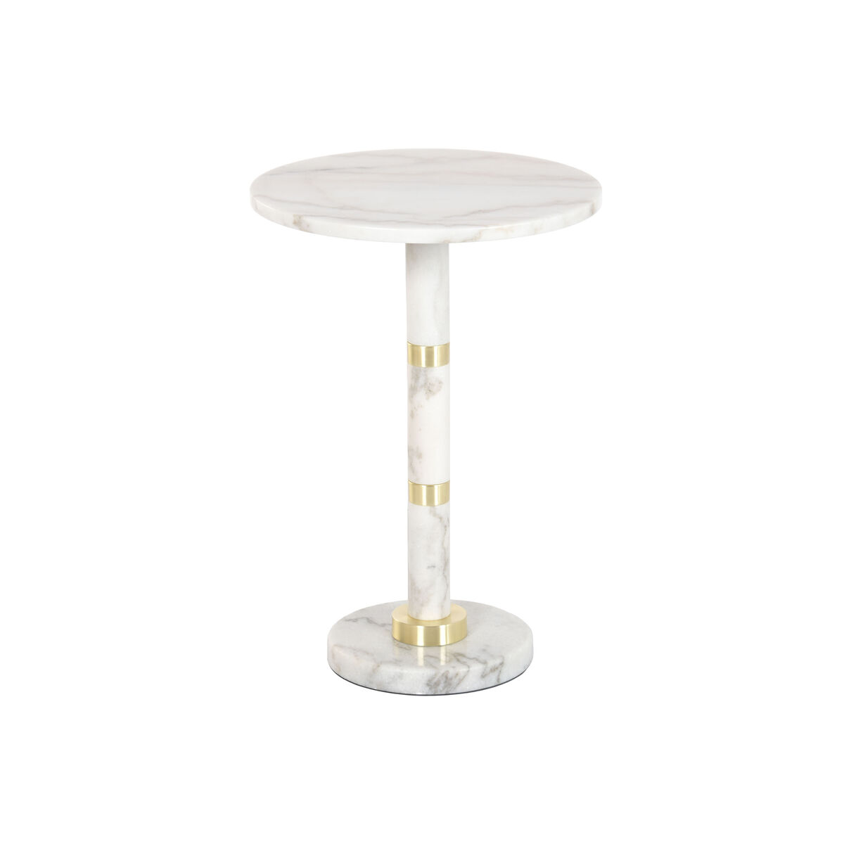 Bijzettafel Home ESPRIT Wit Gouden 41 X 41 X 58 CM