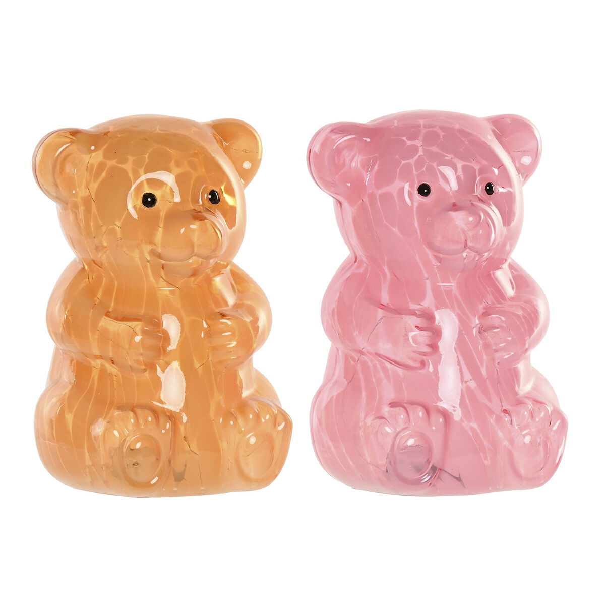 Verlichte decoratie Home ESPRIT Kristal Stads 13 x 14 x 20 cm (2 Stuks)