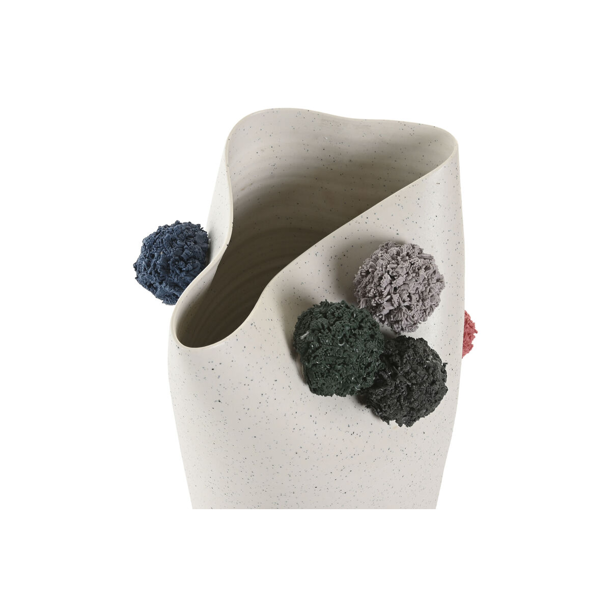 Vaas Home ESPRIT Wit Multicolour Keramisch 25 x 25 x 42 cm