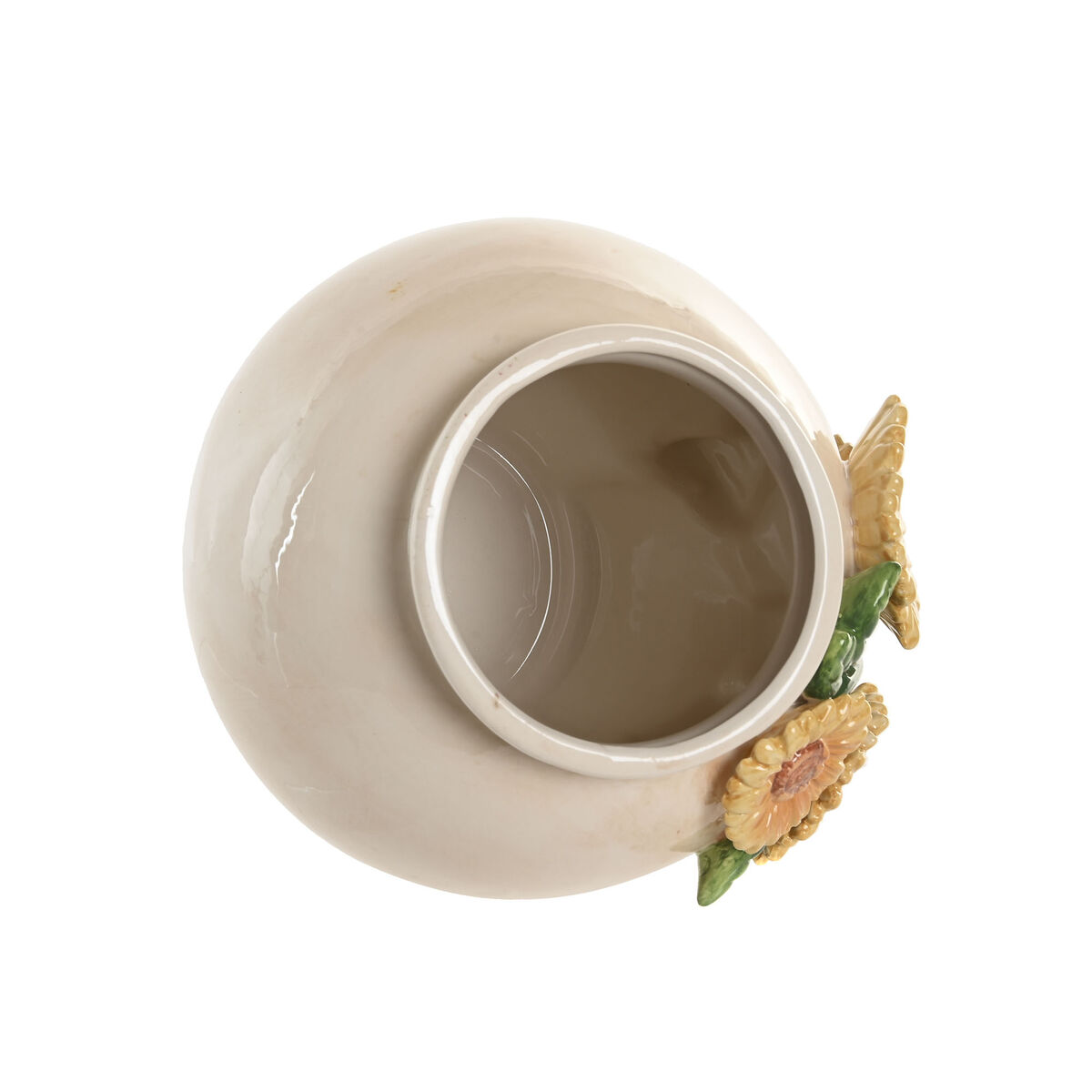 Vaas Home ESPRIT Geel Beige Keramisch Shabby Chic 26 x 26 x 24 cm