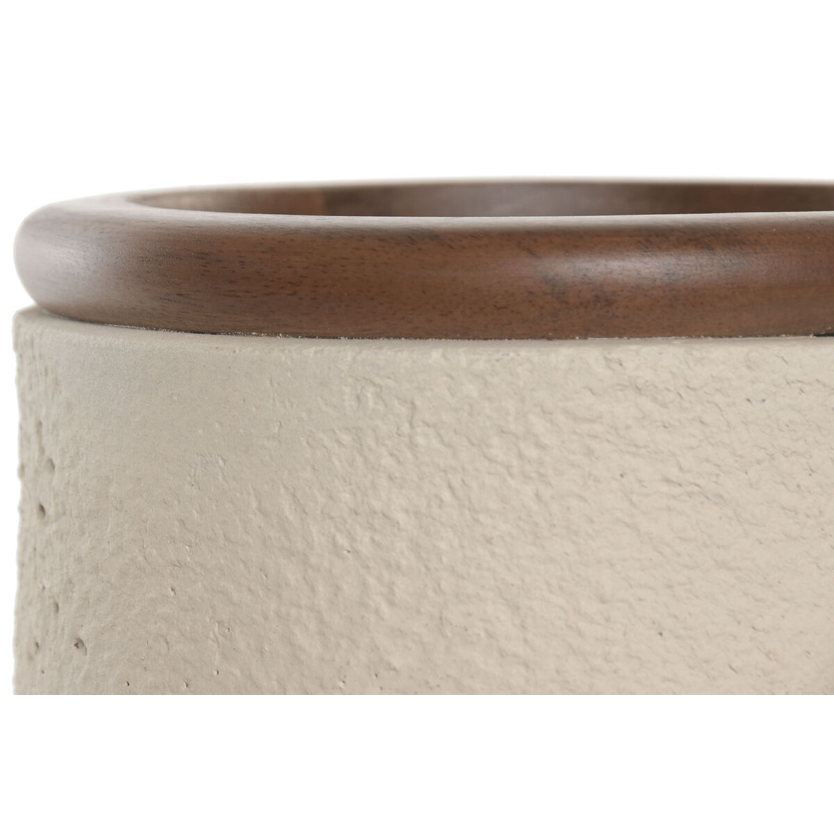 Vaas Home ESPRIT Bruin Beige Terra cotta Mangohout 16 x 16 x 40 cm