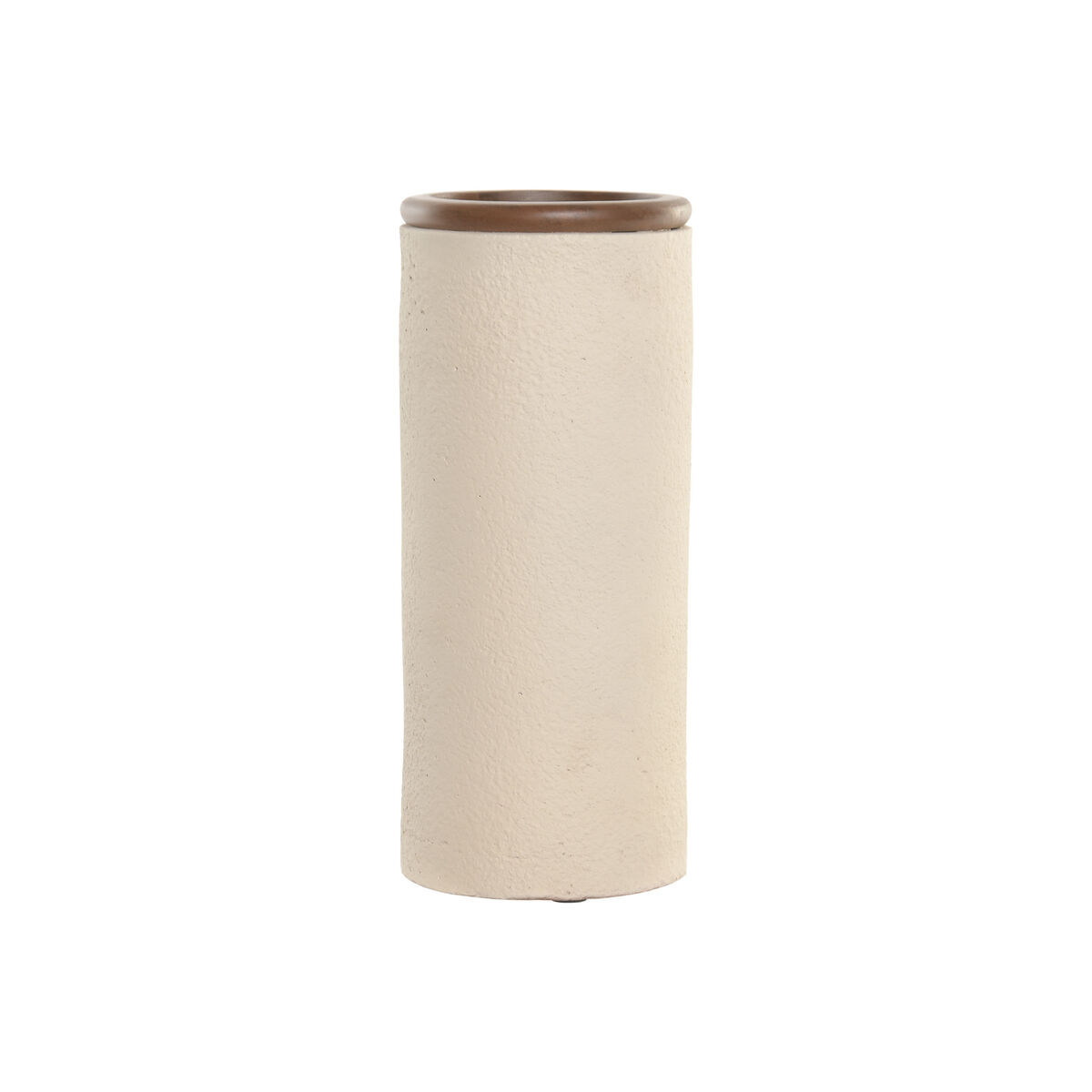 Vaas Home ESPRIT Bruin Beige Terra cotta Mangohout 16 x 16 x 40 cm