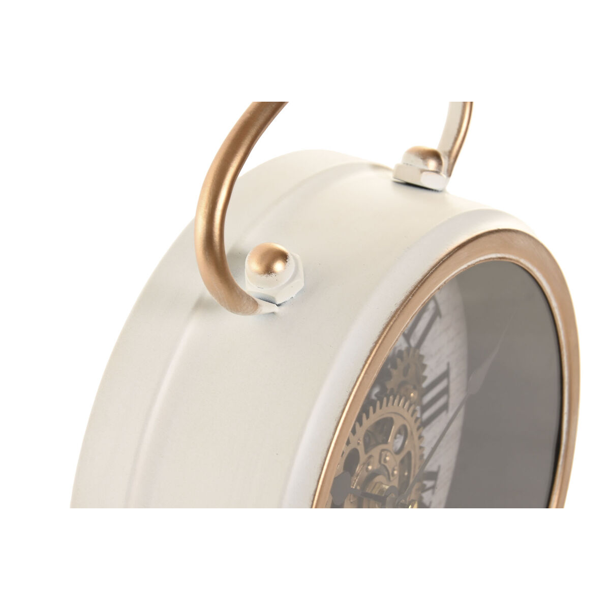 Tafelklok Home ESPRIT Wit Gouden Scandi