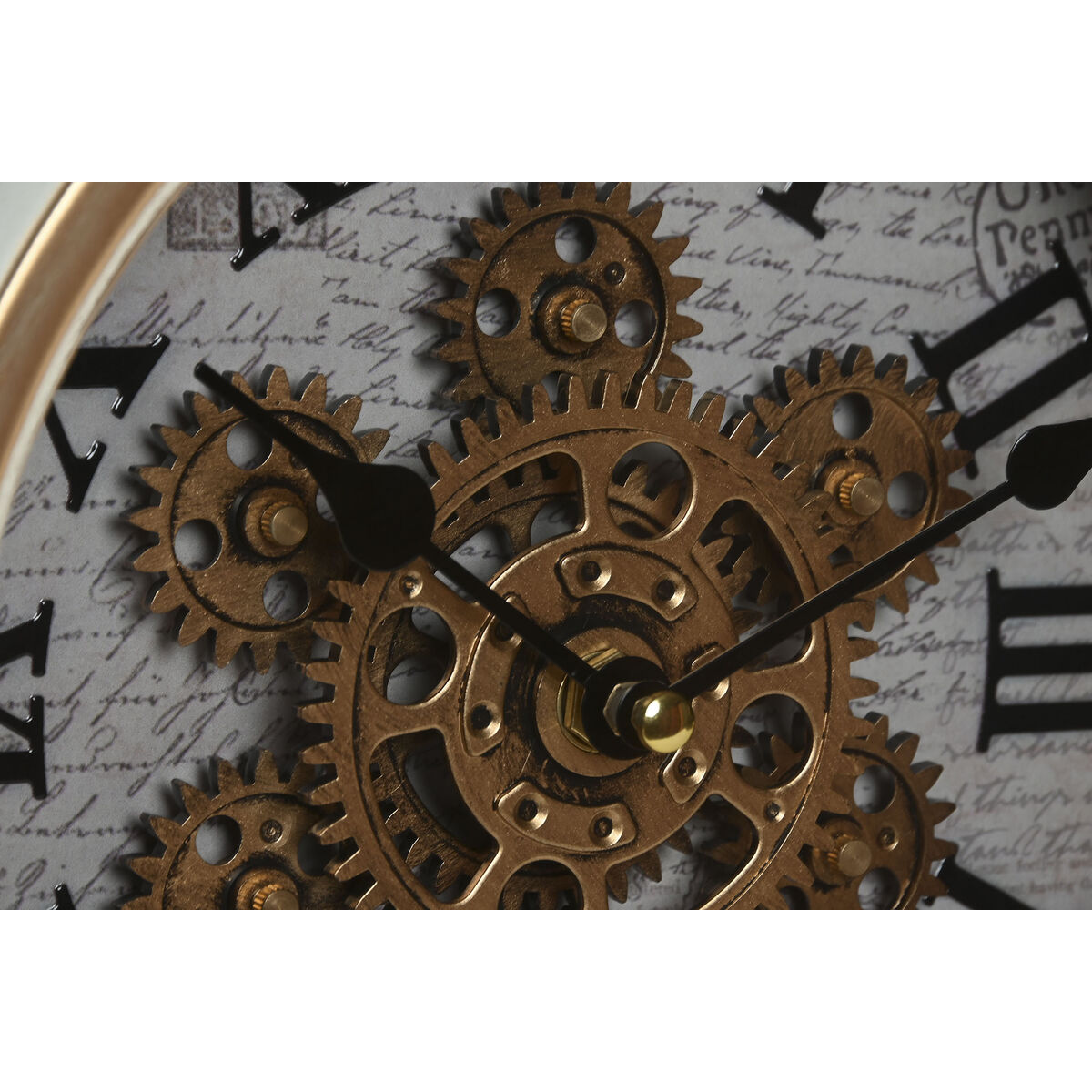 Tafelklok Home ESPRIT Wit Gouden Scandi