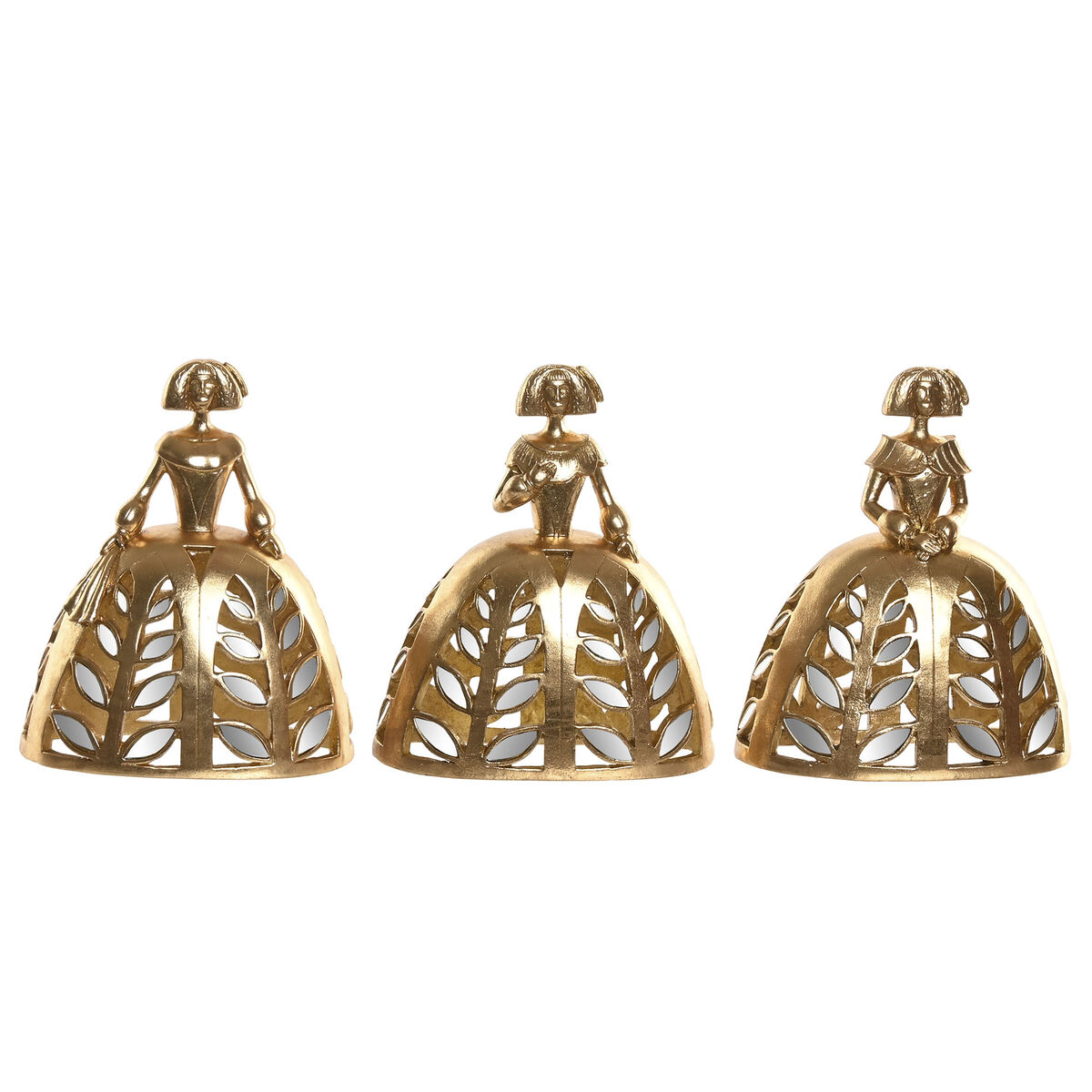 Decoratieve figuren Home ESPRIT Gouden 20,5 X 13 X 25 CM (3 Stuks)