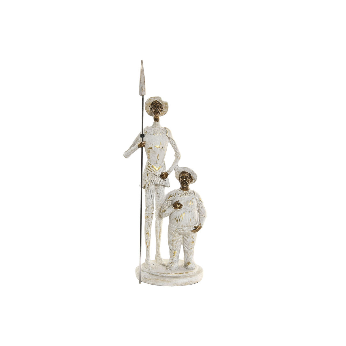Decoratieve figuren Home ESPRIT Wit Gouden 9 x 8 x 25 cm
