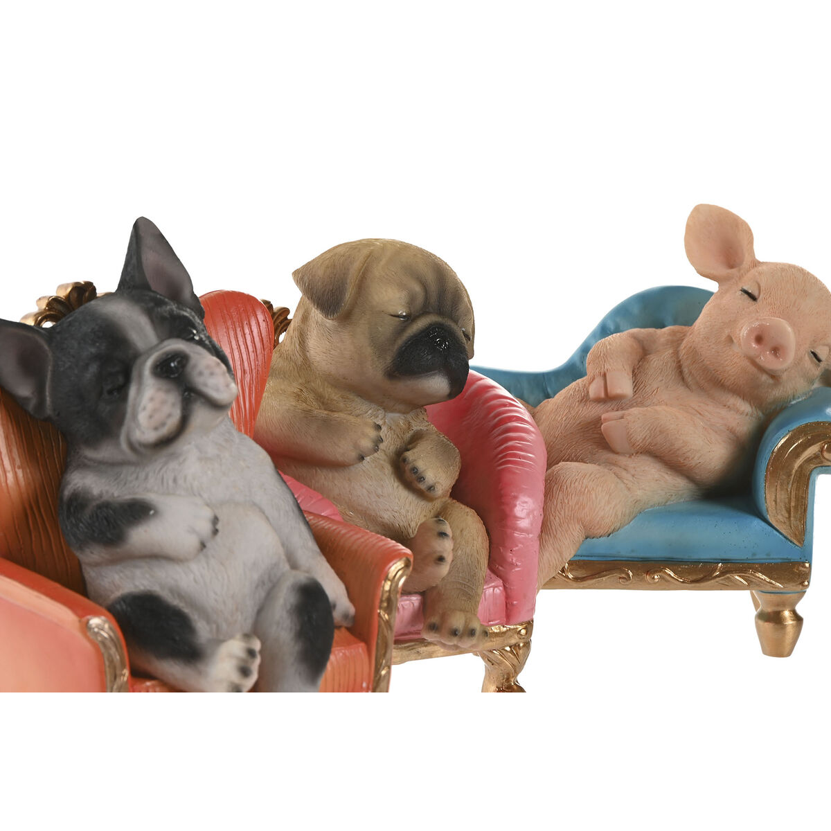 Figurka Dekoracyjna Home ESPRIT Wielokolorowy 15 X 9,5 X 14 CM (3 Sztuk)