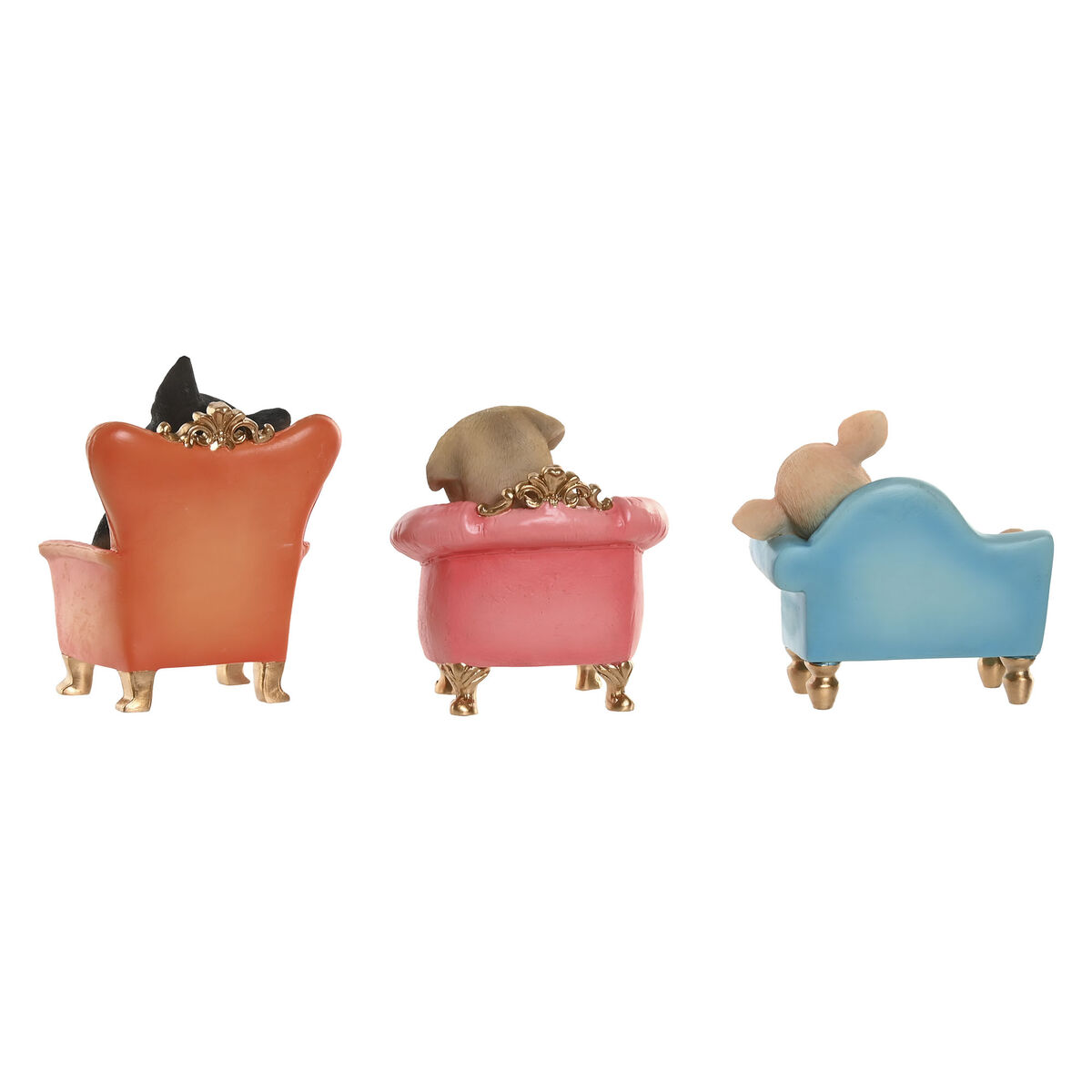 Figurka Dekoracyjna Home ESPRIT Wielokolorowy 15 X 9,5 X 14 CM (3 Sztuk)