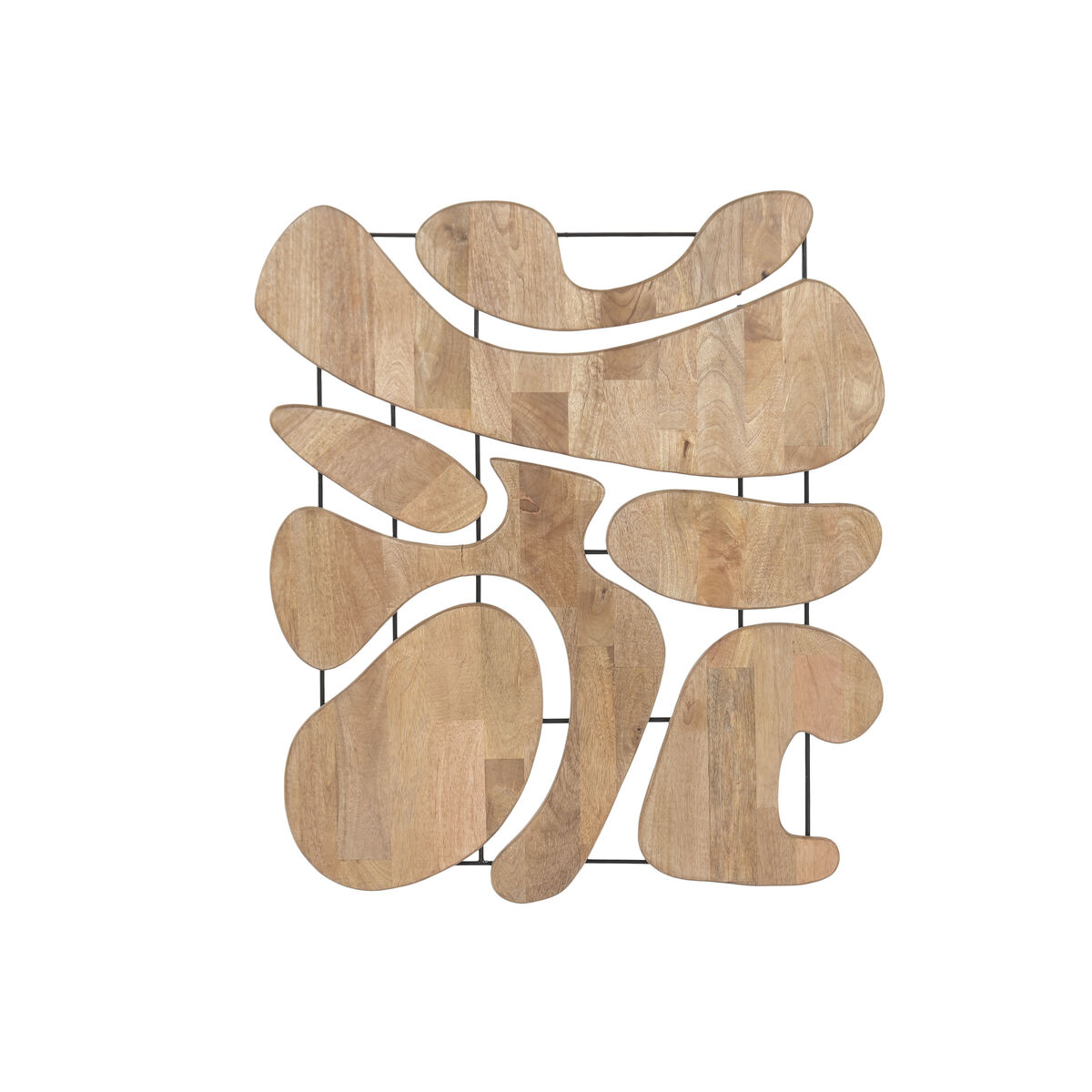 Wanddecoratie Home ESPRIT Metaal Mangohout 92 X 3 X 102 CM